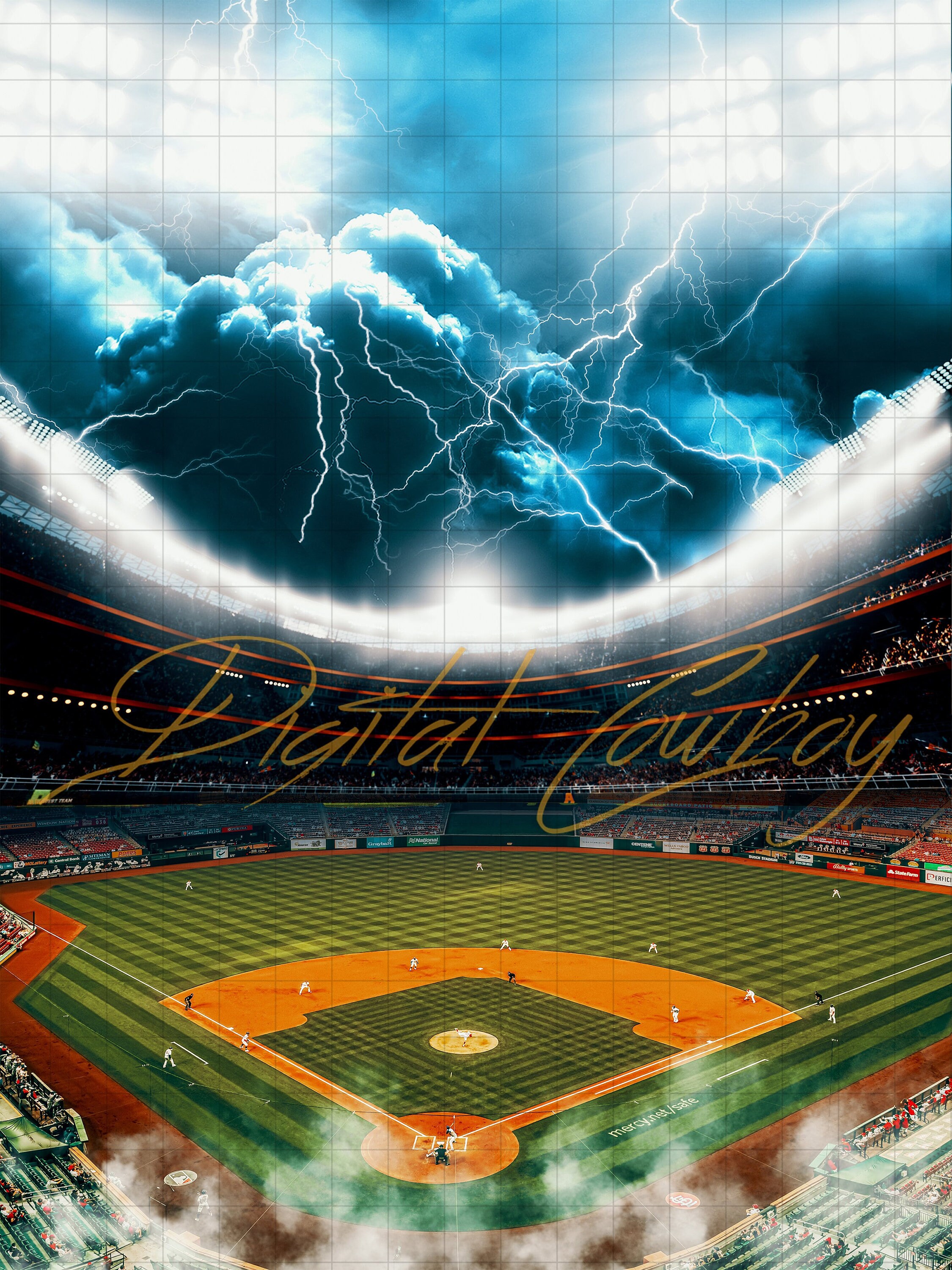 Baseball Diamond Digital Background