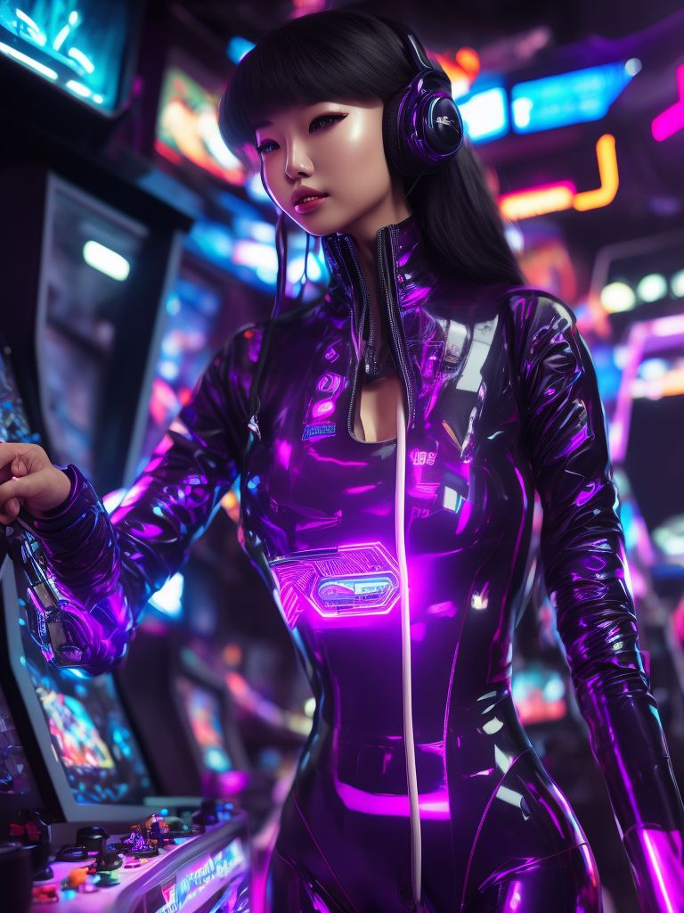 Aztatat: gamer girl purple hight