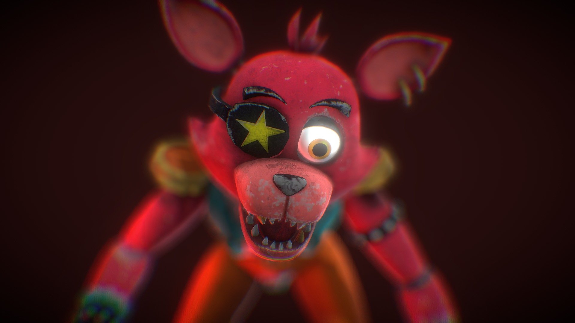 Glamrock Foxy FNaF Security Breach