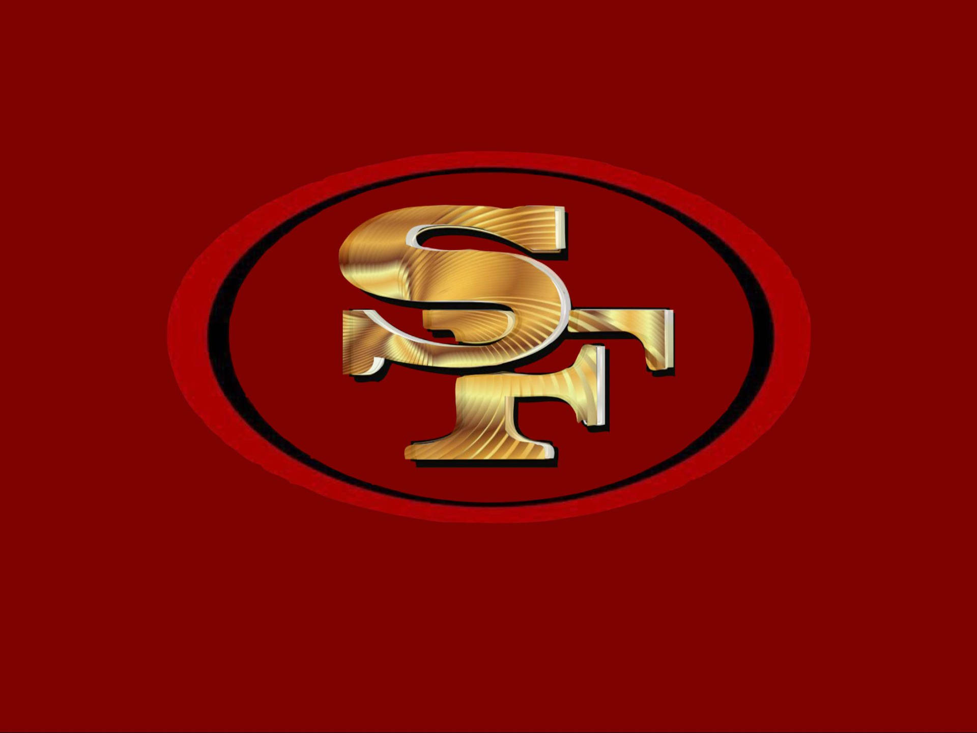 Gold San Francisco 49ers logo Wallpaper