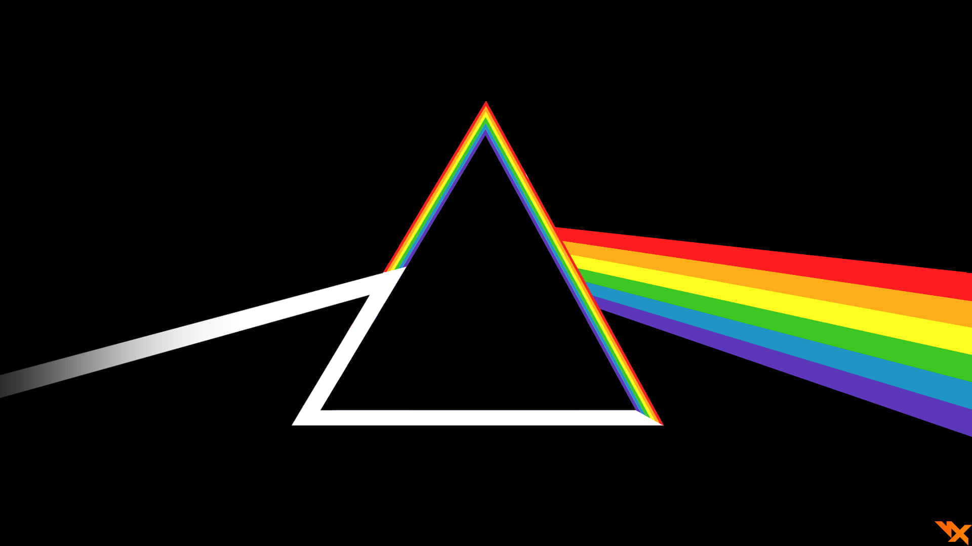 Download Triangle With Rainbow Lines Pride Desktop Wallpaper