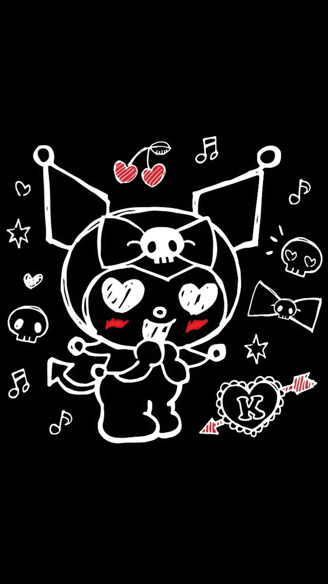 Emo aesthetic wallpaper, Hello kitty