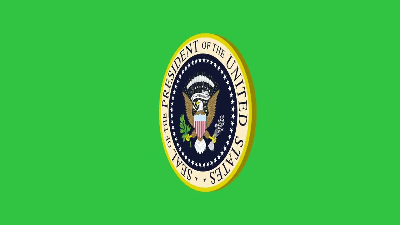 Presidential Seal Rotating on Green