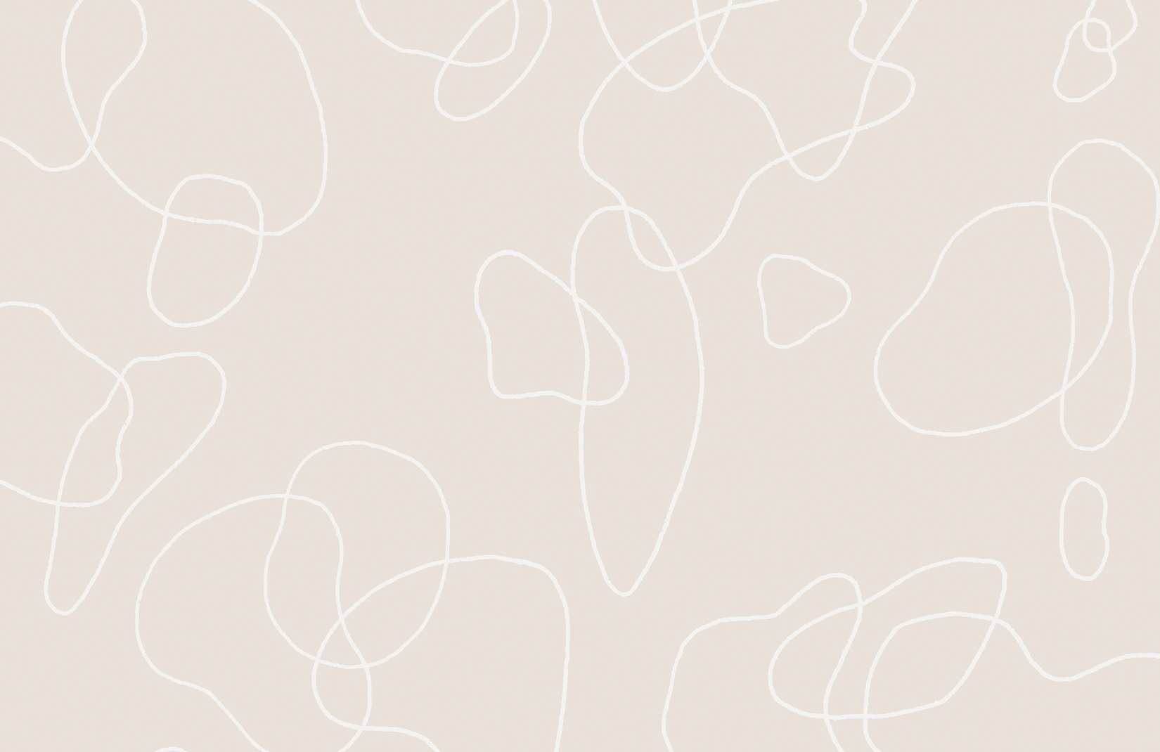 Beige Abstract Doodle Wallpaper Mural