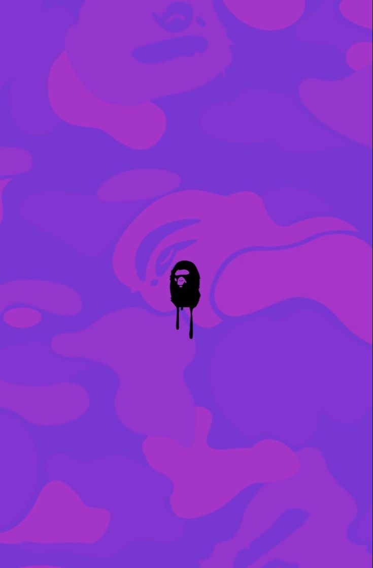 Purple drippy bape wallpaper