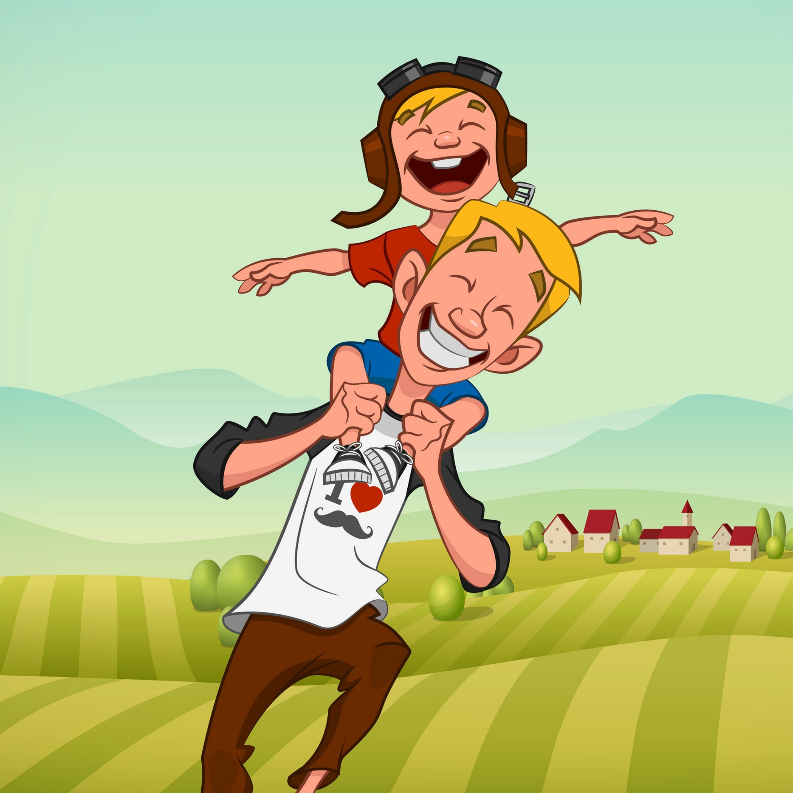 Free Father's Day Cartoon Wallpaper