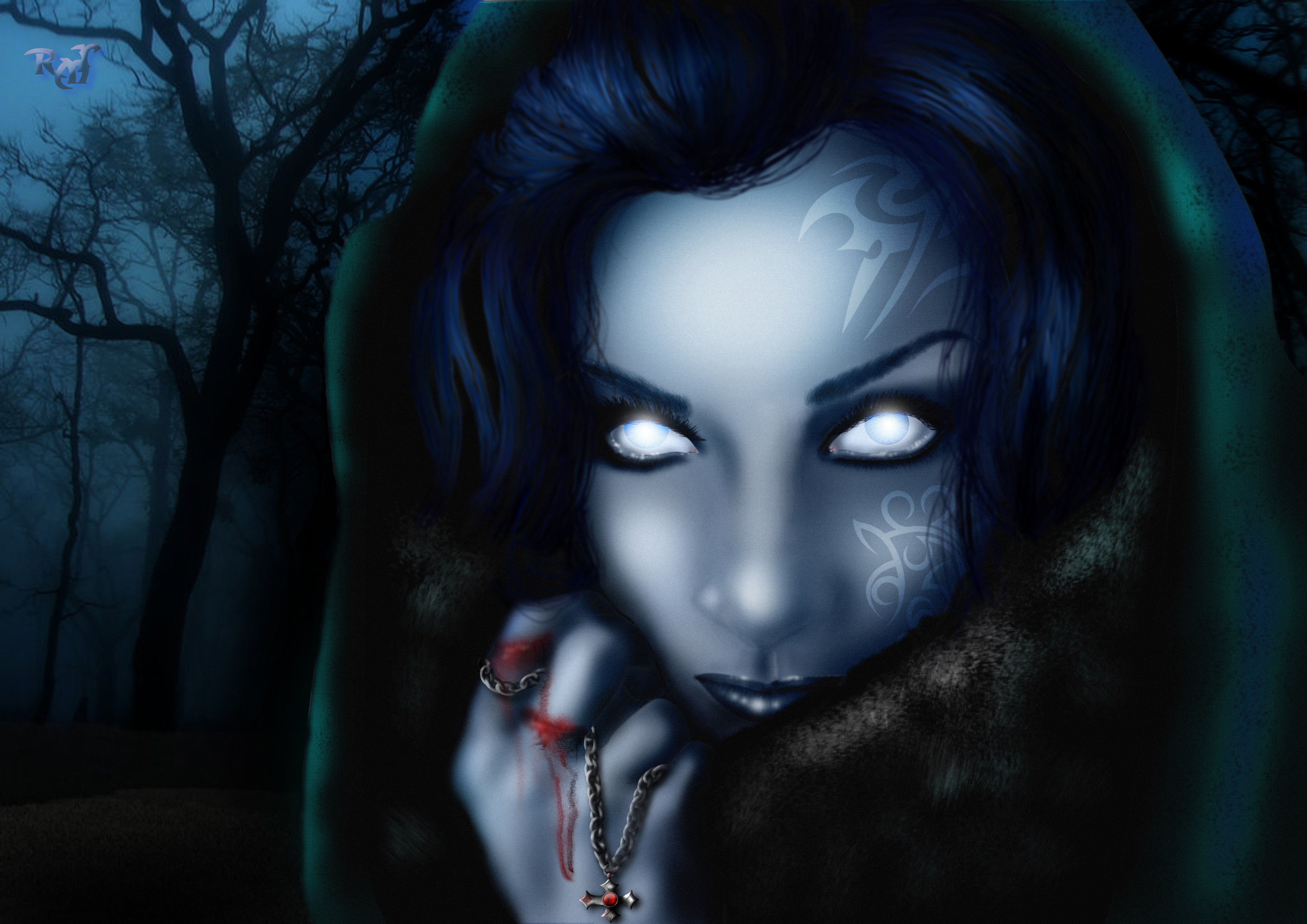 HD desktop wallpaper: Dark, Evil, Women