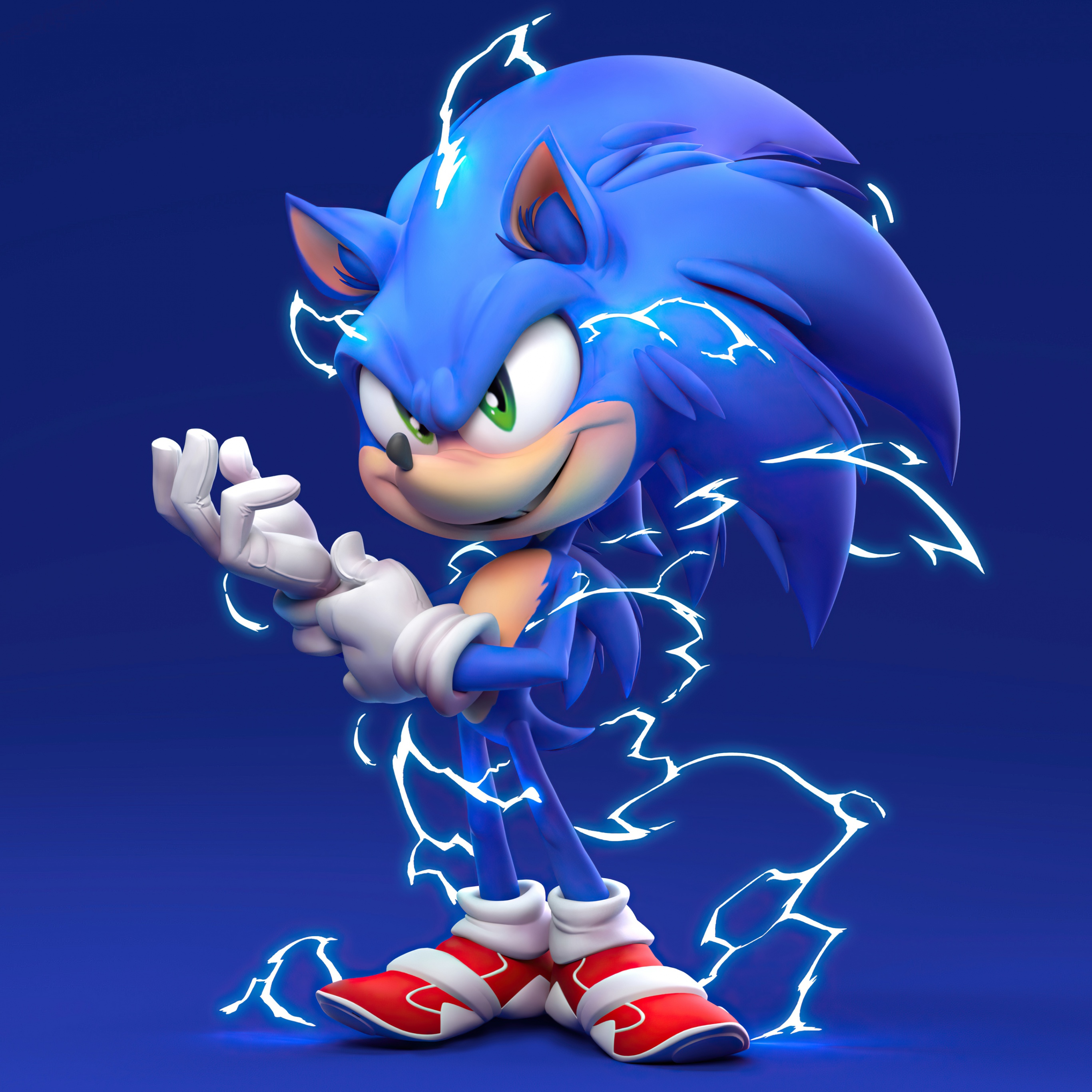 Sonic the Hedgehog Wallpaper 4K, Blue