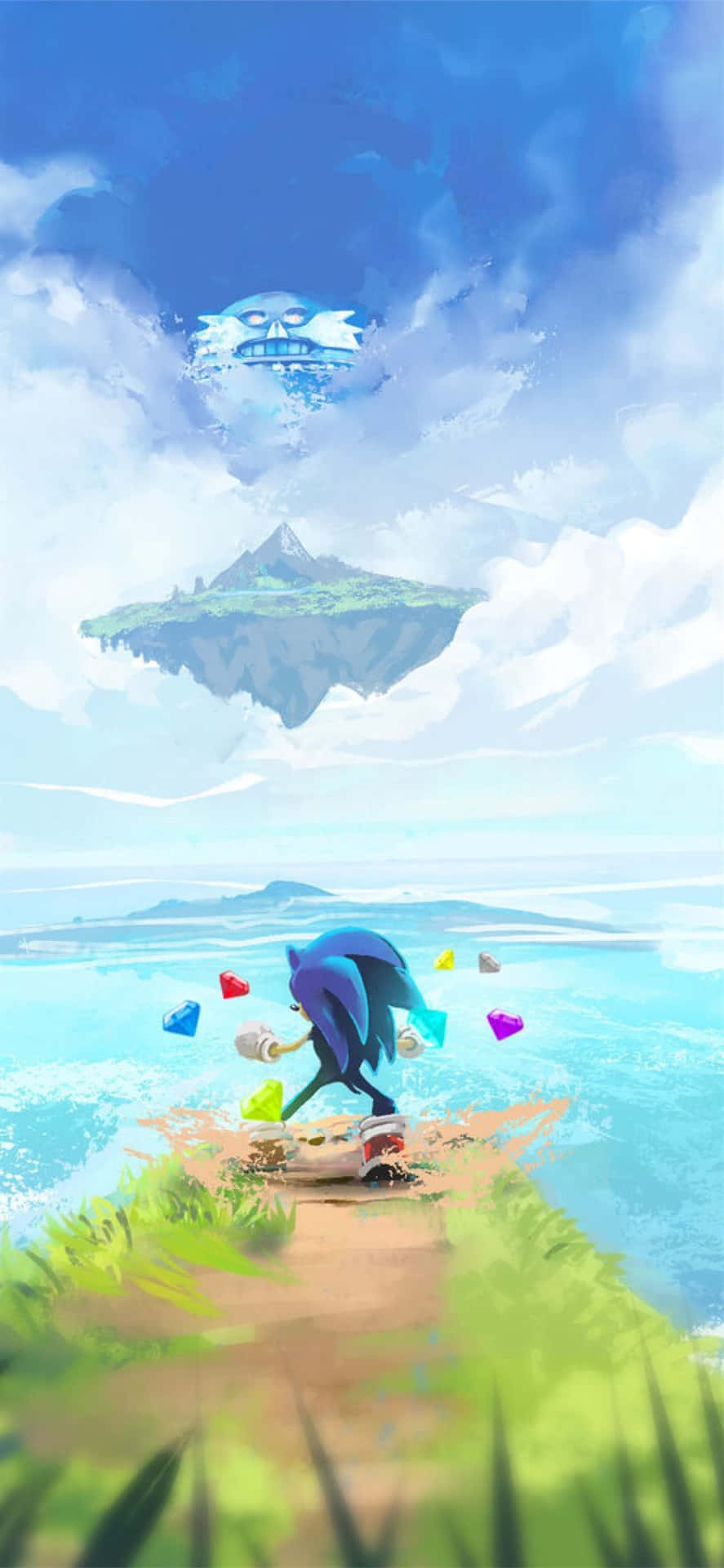 Vibrant Sonic Fan Art Wallpaper