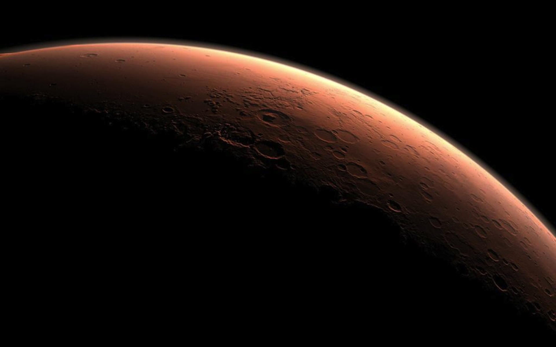 Daybreak at Gale Crater Space Wallpaper