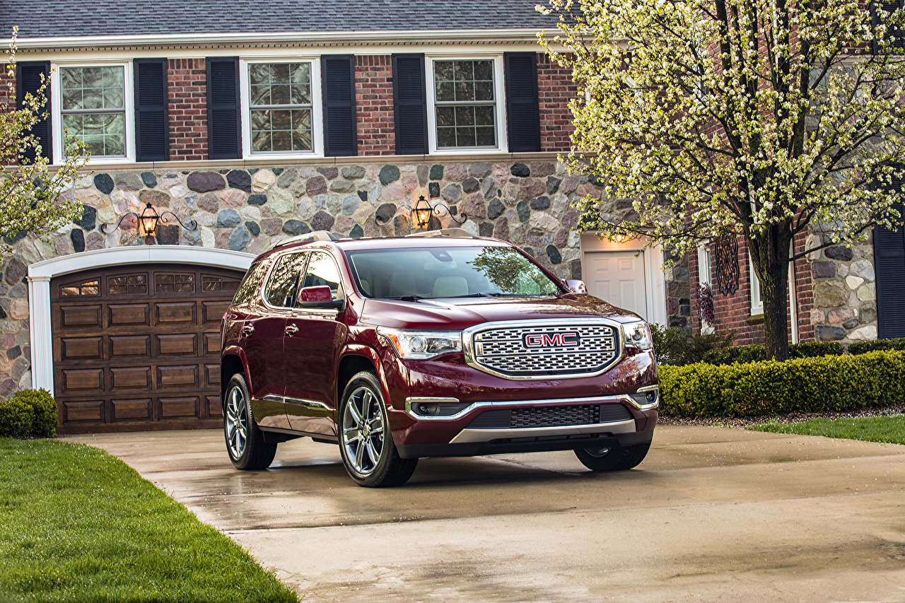 Image GMC Acadia Wine color automobile
