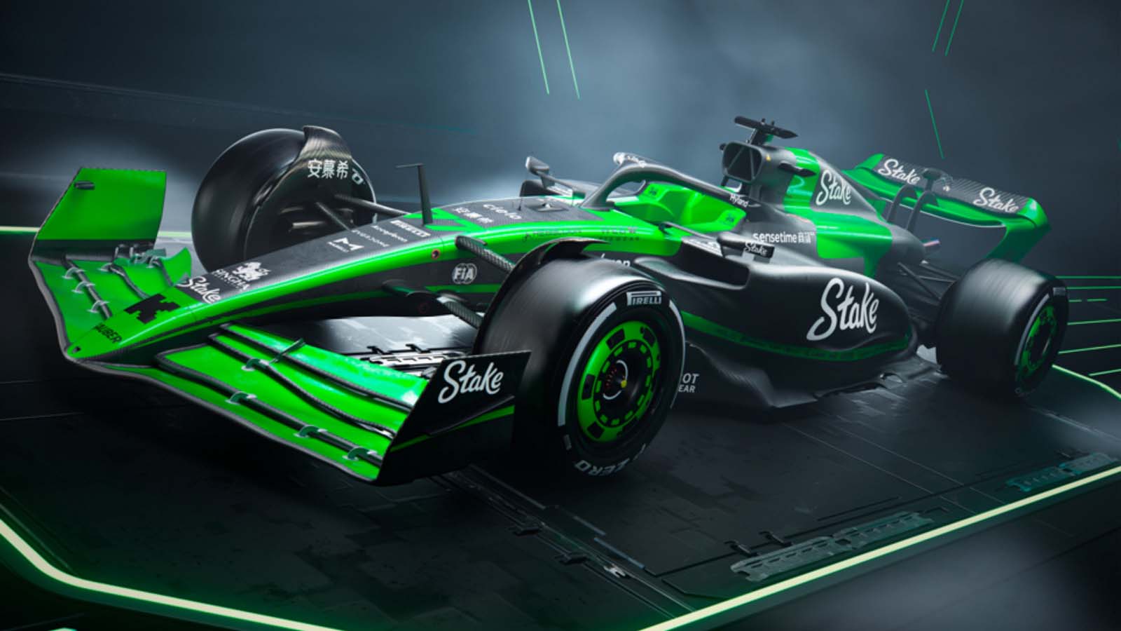 Stake F1 launch striking green colours