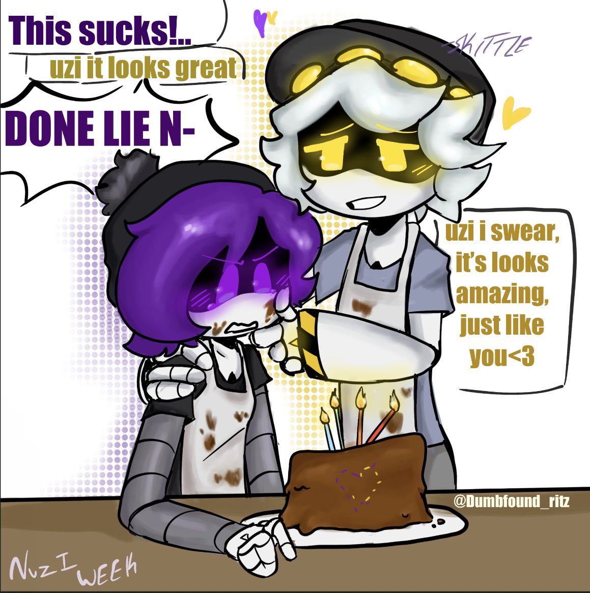 nuzi week. Fan art, Drone, Cartoon art