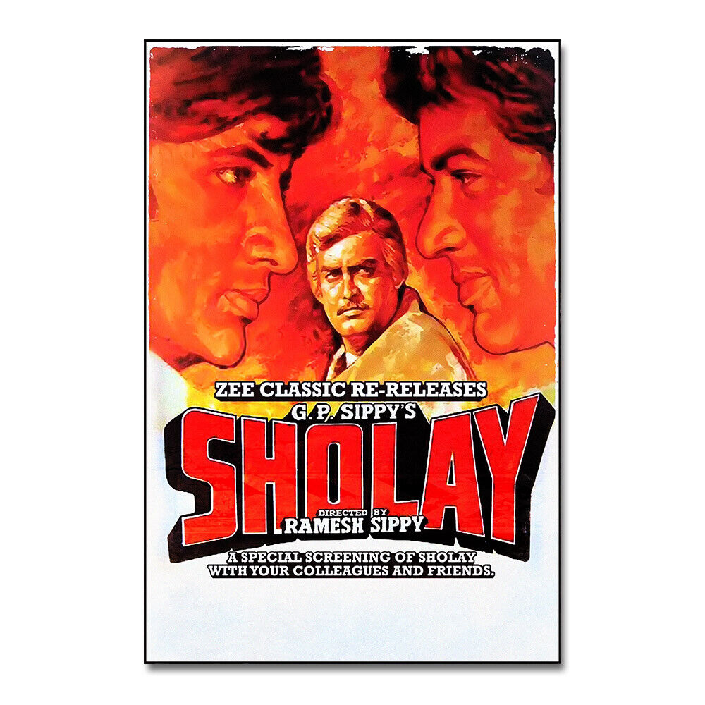 Sholay Indian Movie Poster Wallpaper