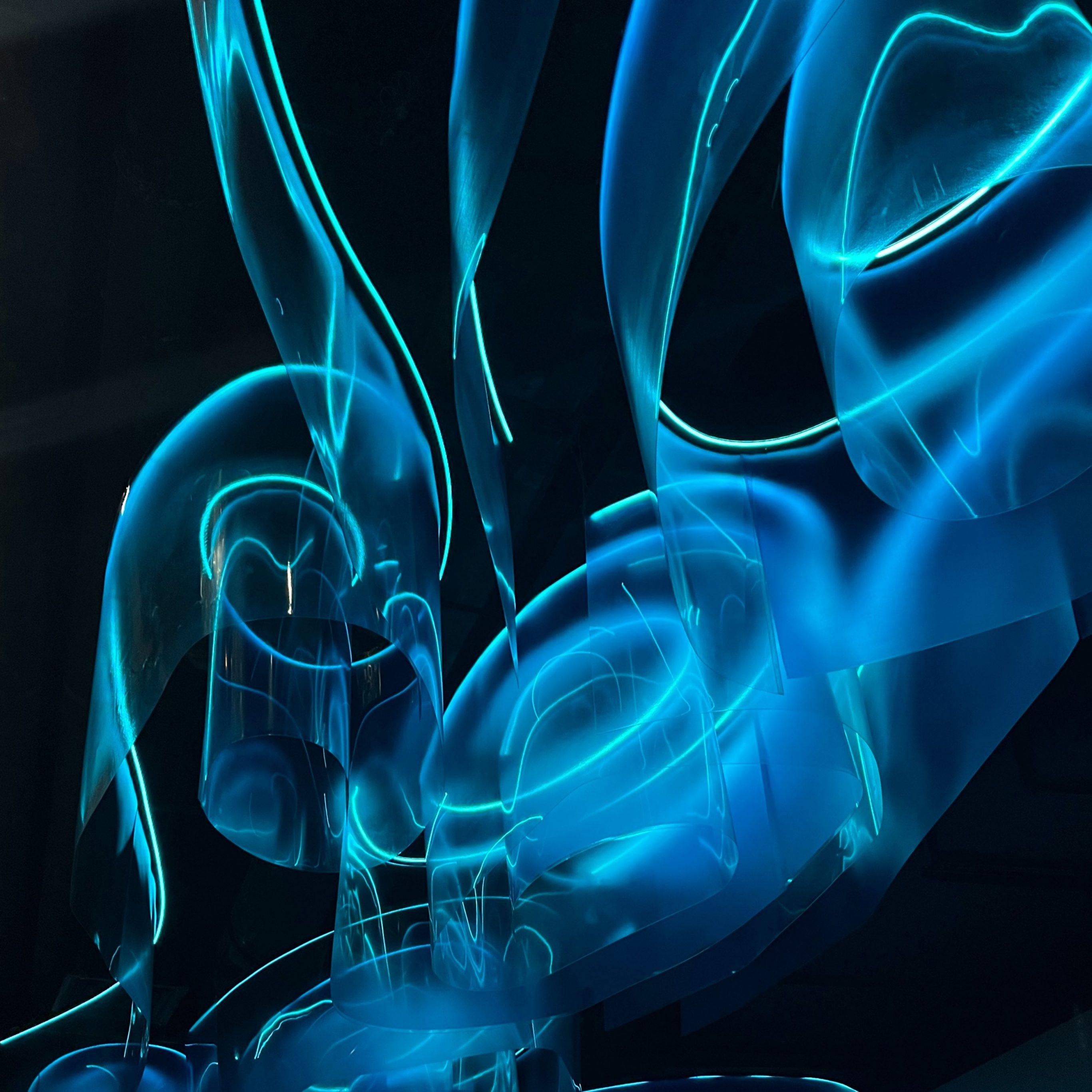 Blue Light Wave iPad Wallpaper