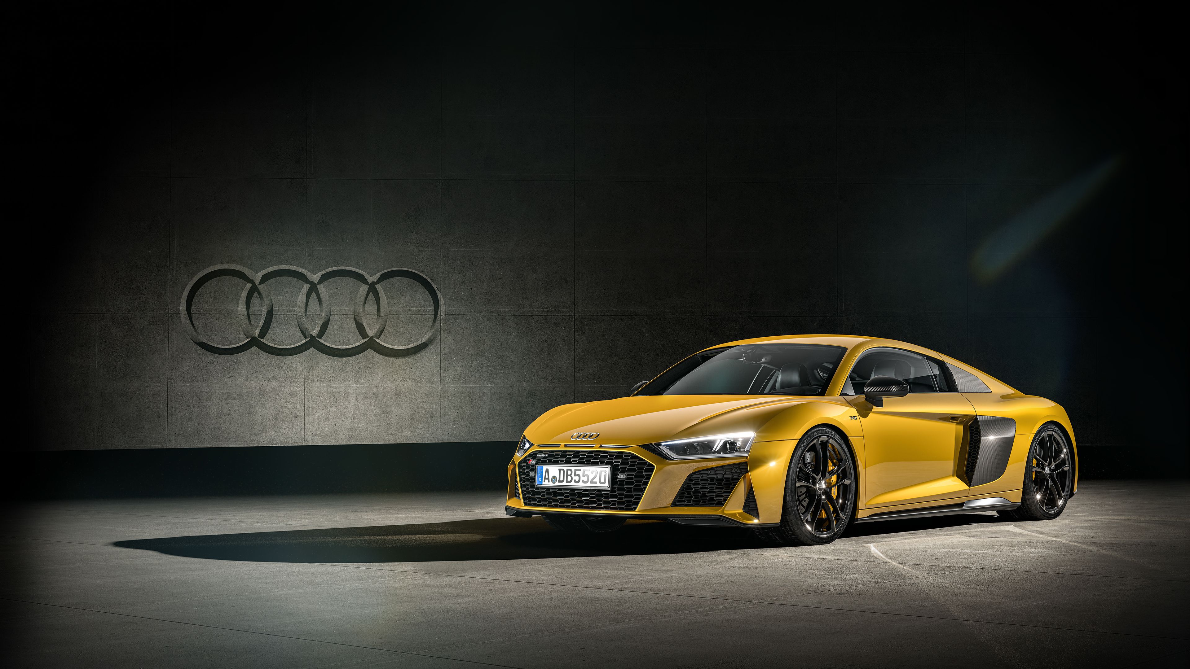 Audi R8 Yellow 4k Audi R8 Yellow 4k