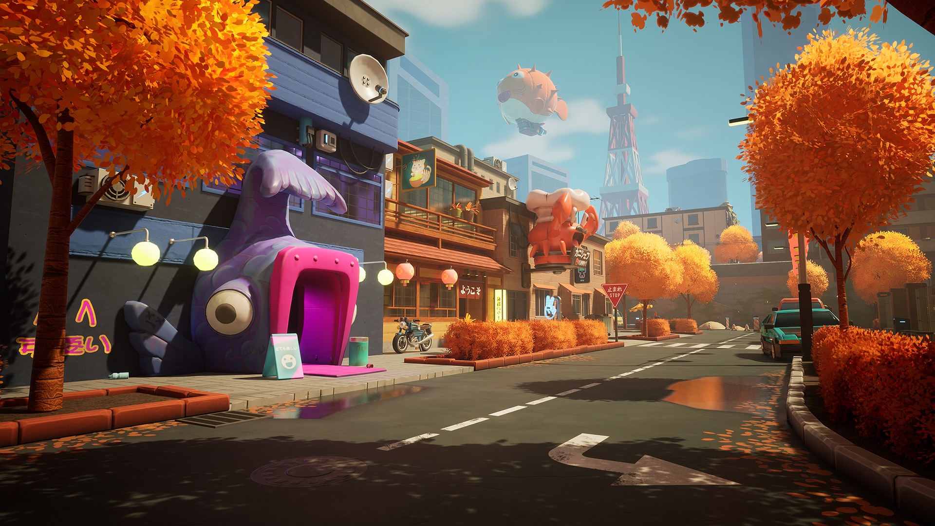 Anime City Suburbs in Environments