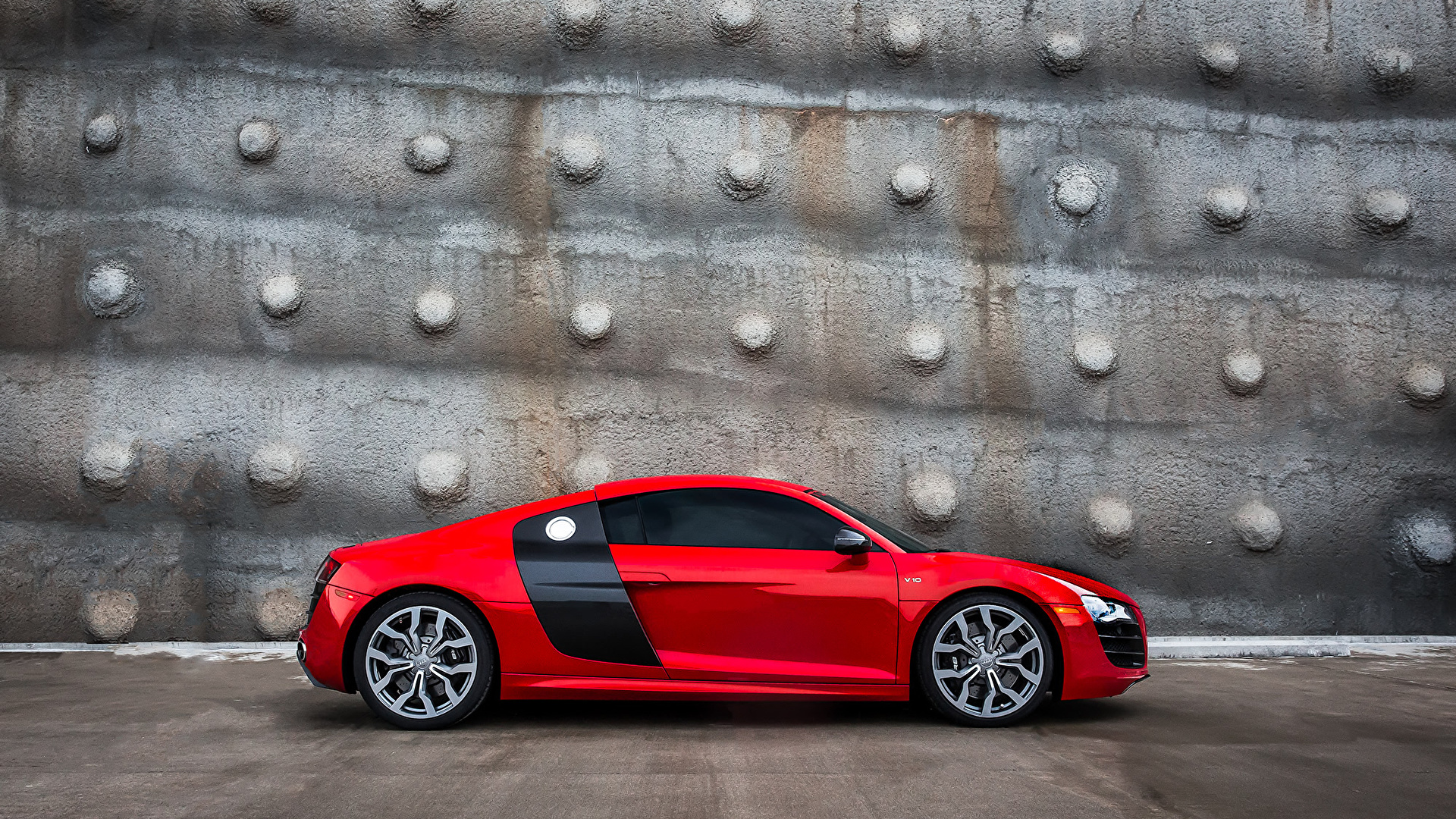 Desktop Wallpaper Audi R8 Red Side