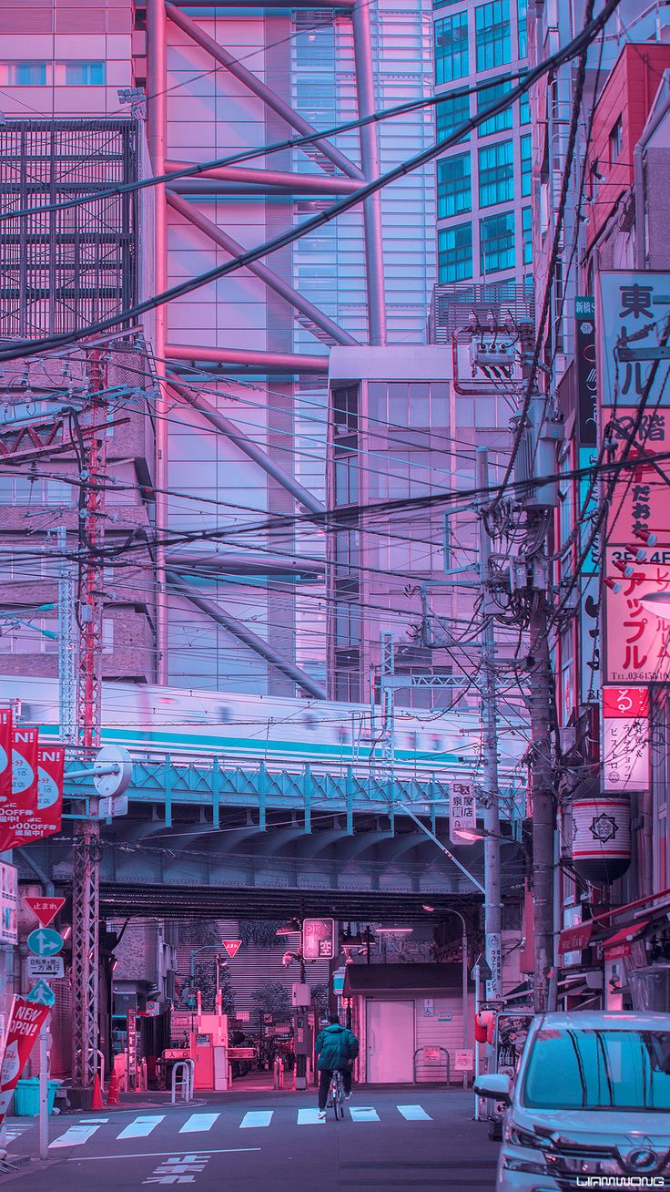 City aesthetic, Anime scenery wallpaper