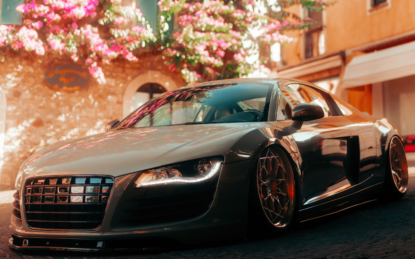Audi R8 In An Old Italian City