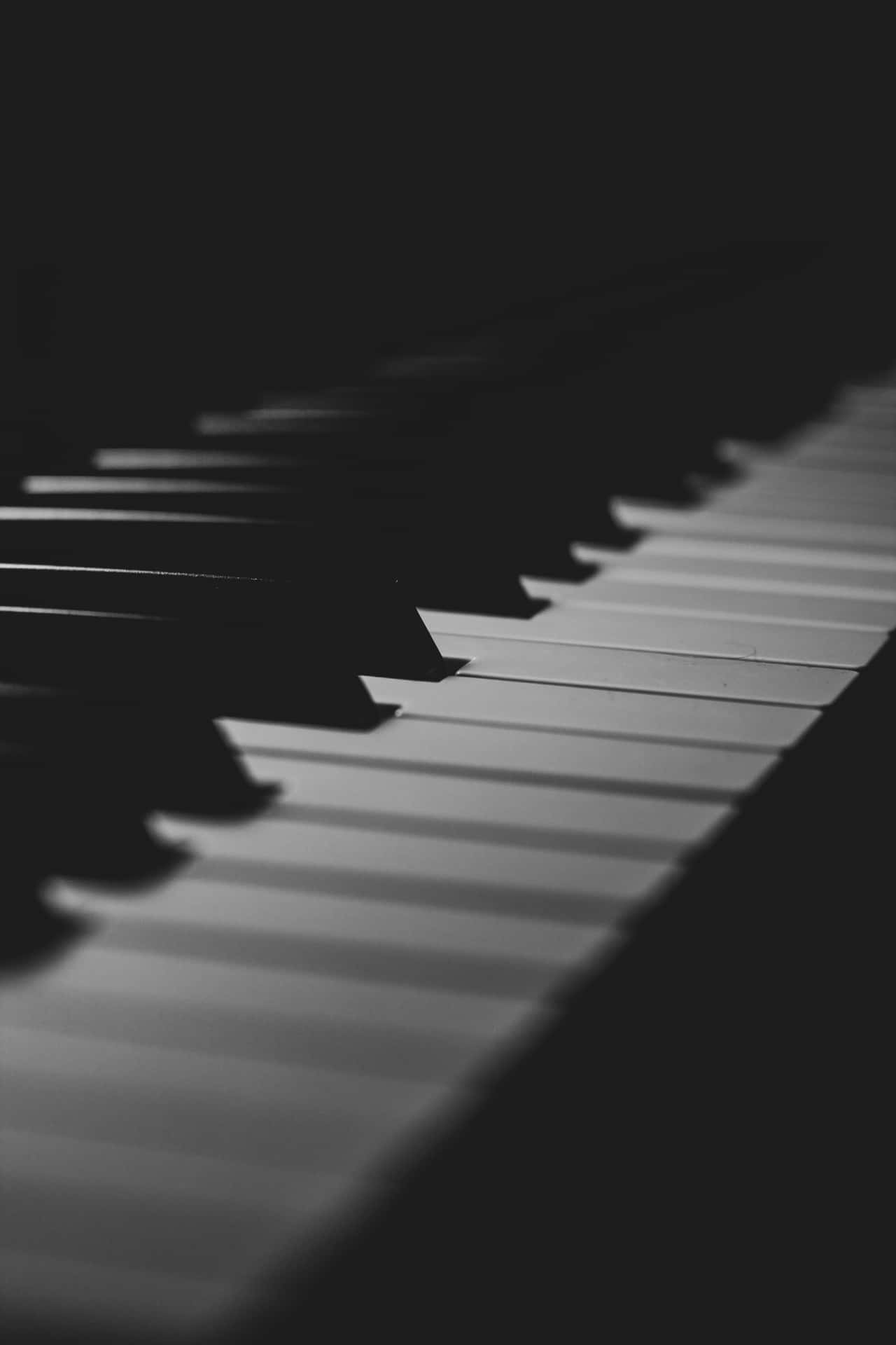Black And White Piano Wallpaper