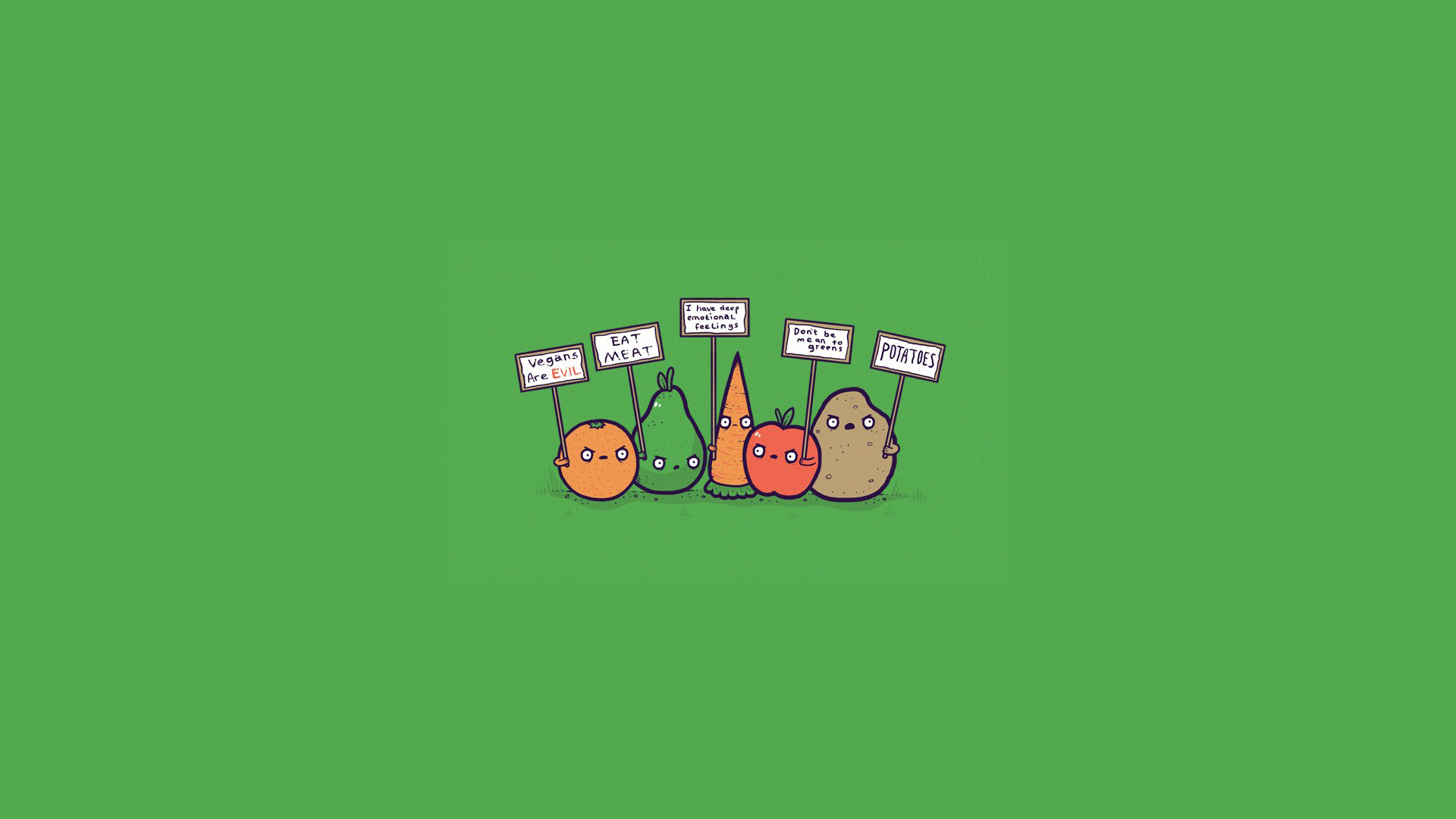 Protesting fruit and vegetables