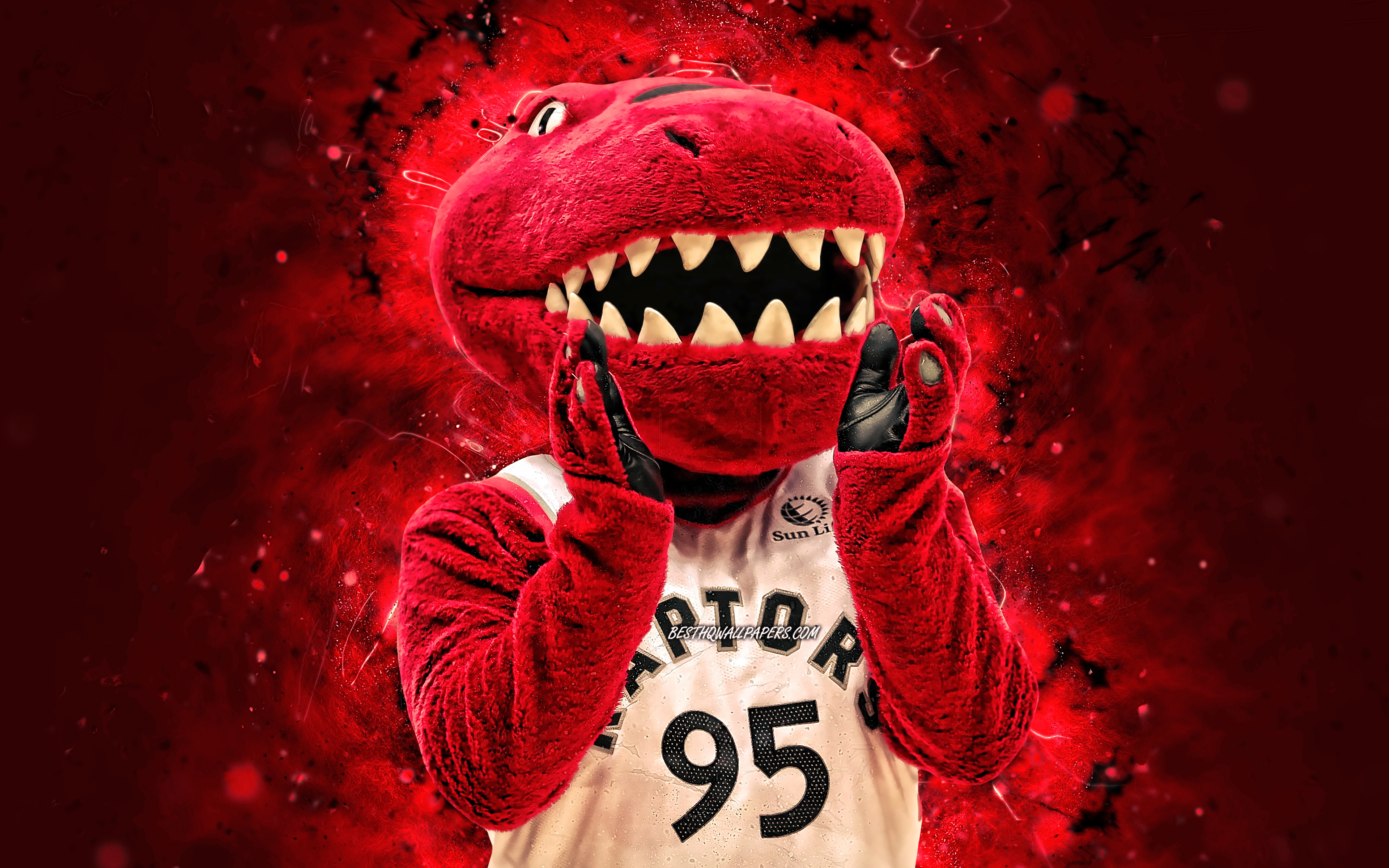 Raptor, 4k, mascot, Toronto Raptors