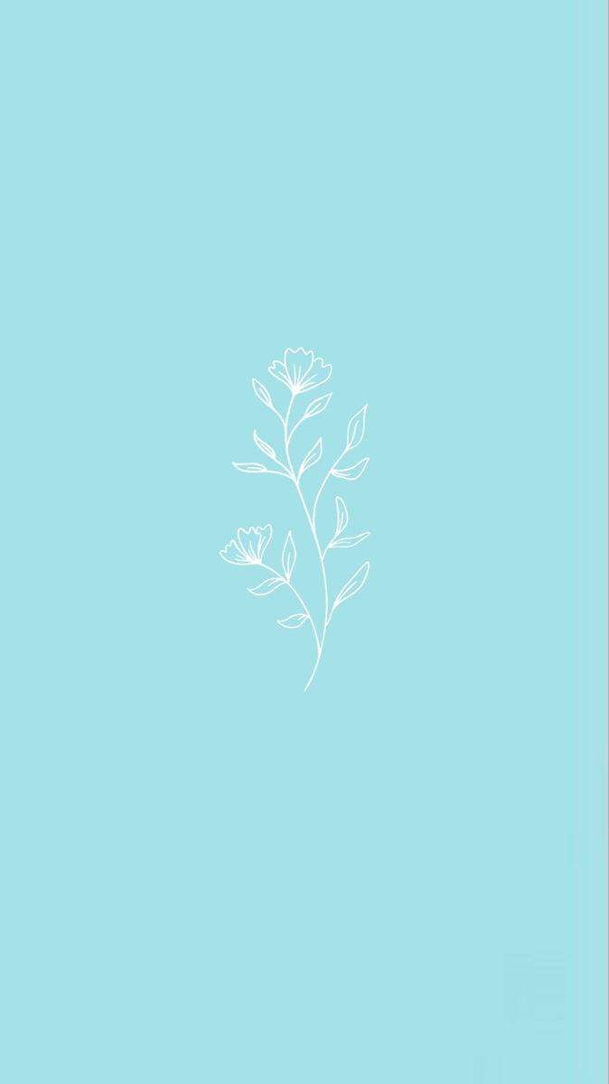 aesthetic pastel blue flower wallpaper