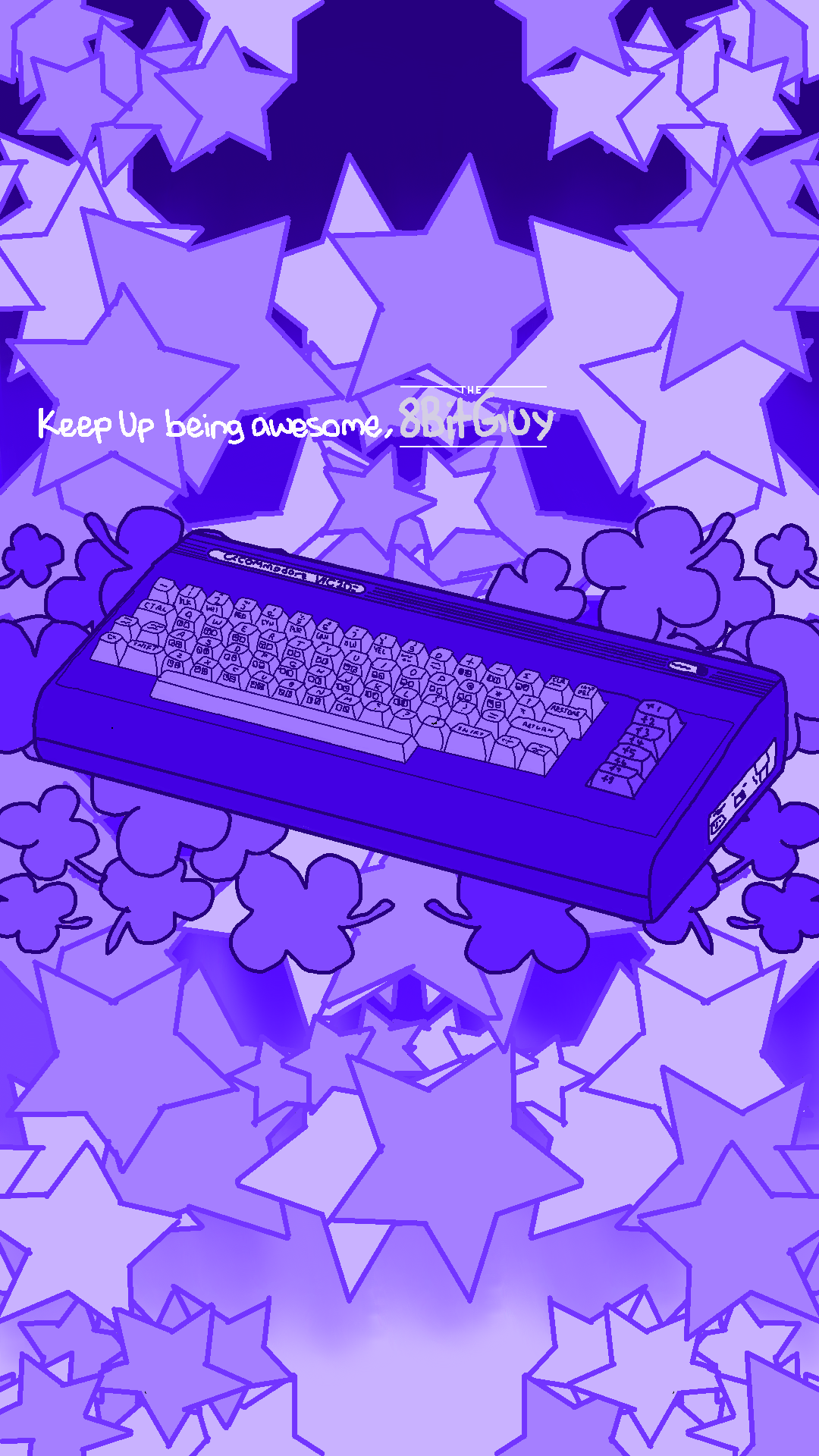 Simple Phone Wallpaper featuring 8 Bit