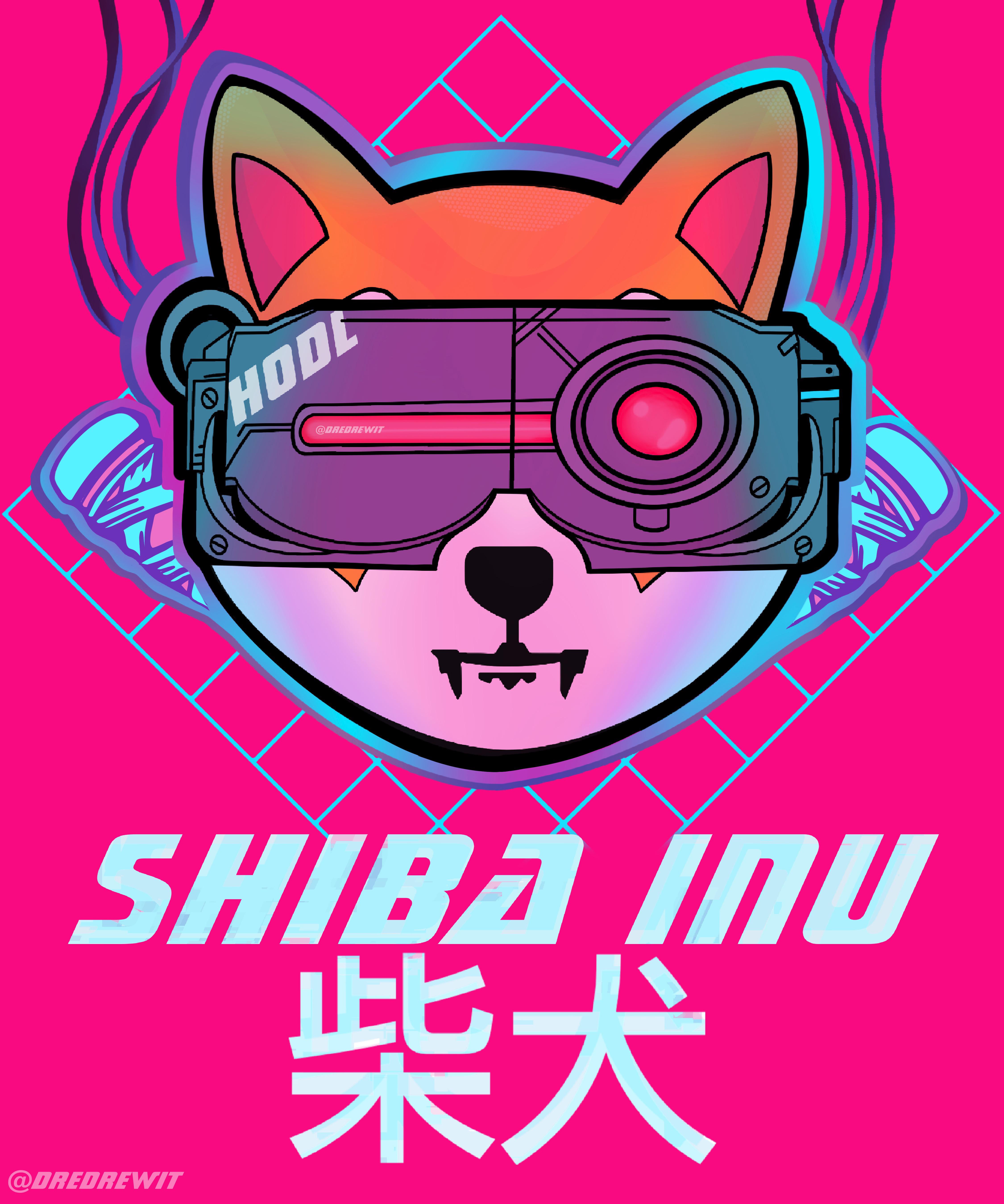 SHIB X CYBERPUNK WALLPAPER
