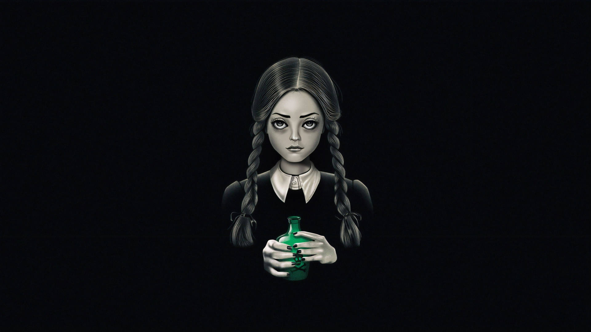 Download Goth Wednesday Addams Wallpaper