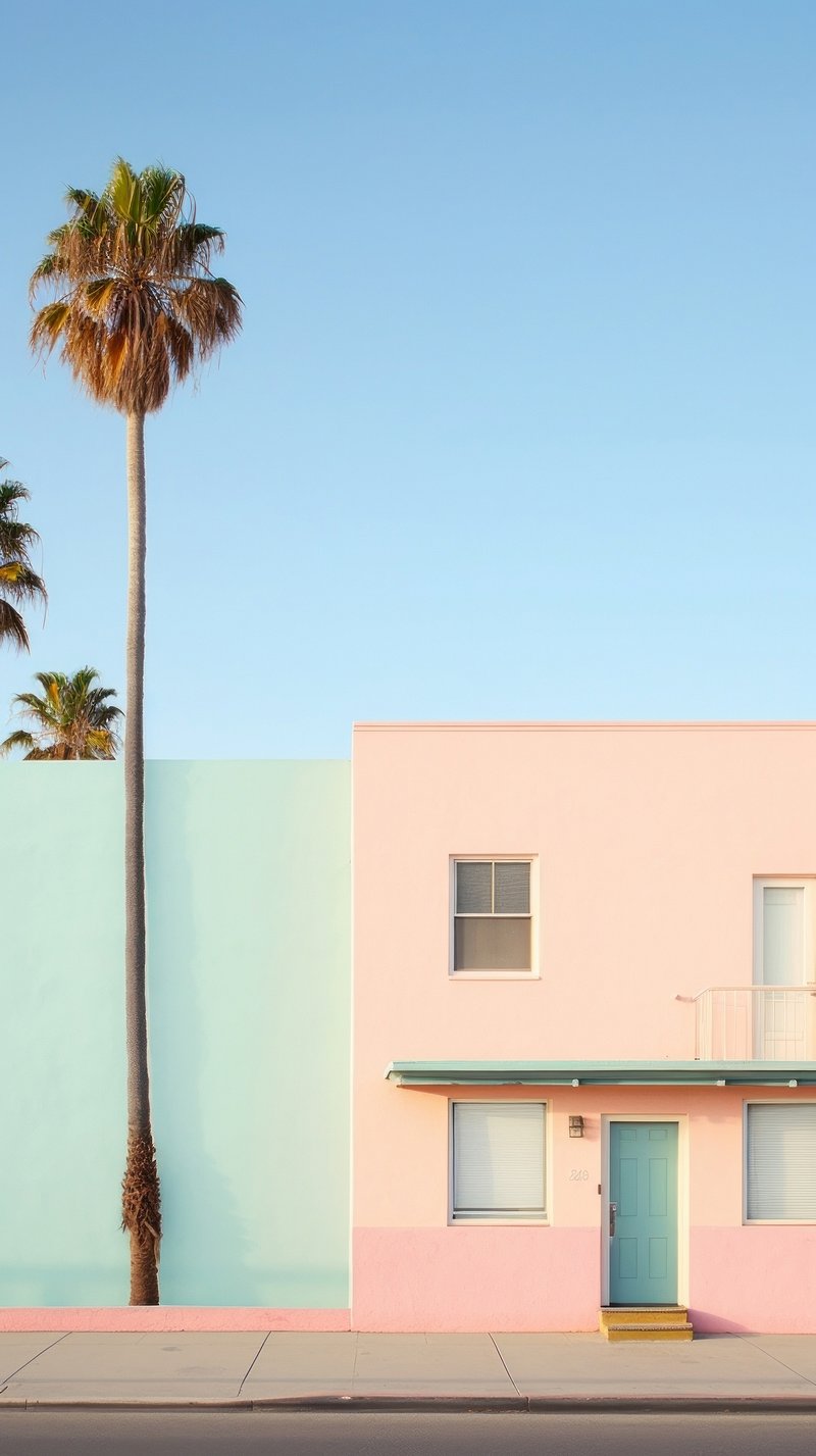 Sky Blue Palm Tree Image. Free Photo