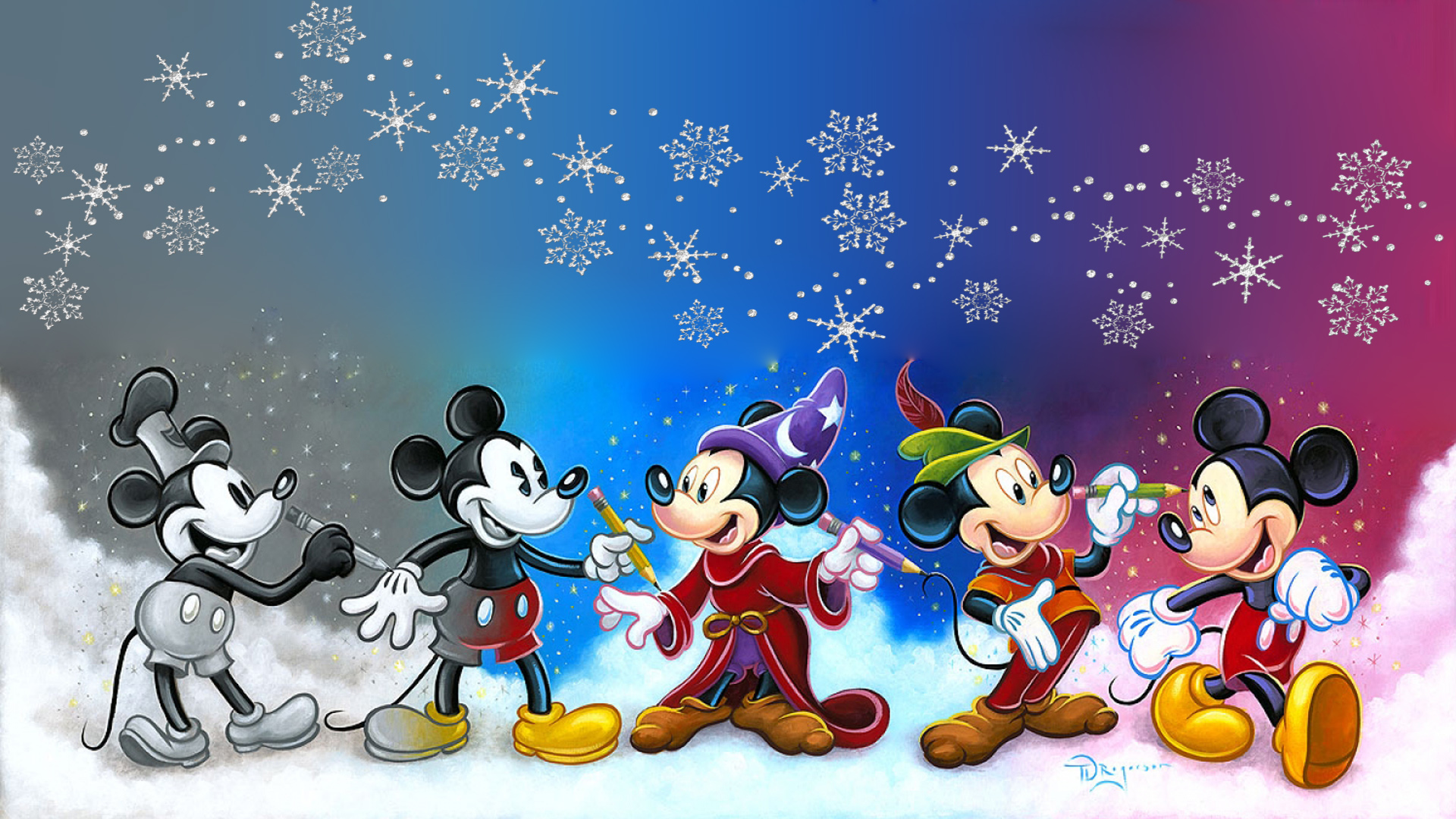Mickey Mouse Cartoons Art Cinemascopic