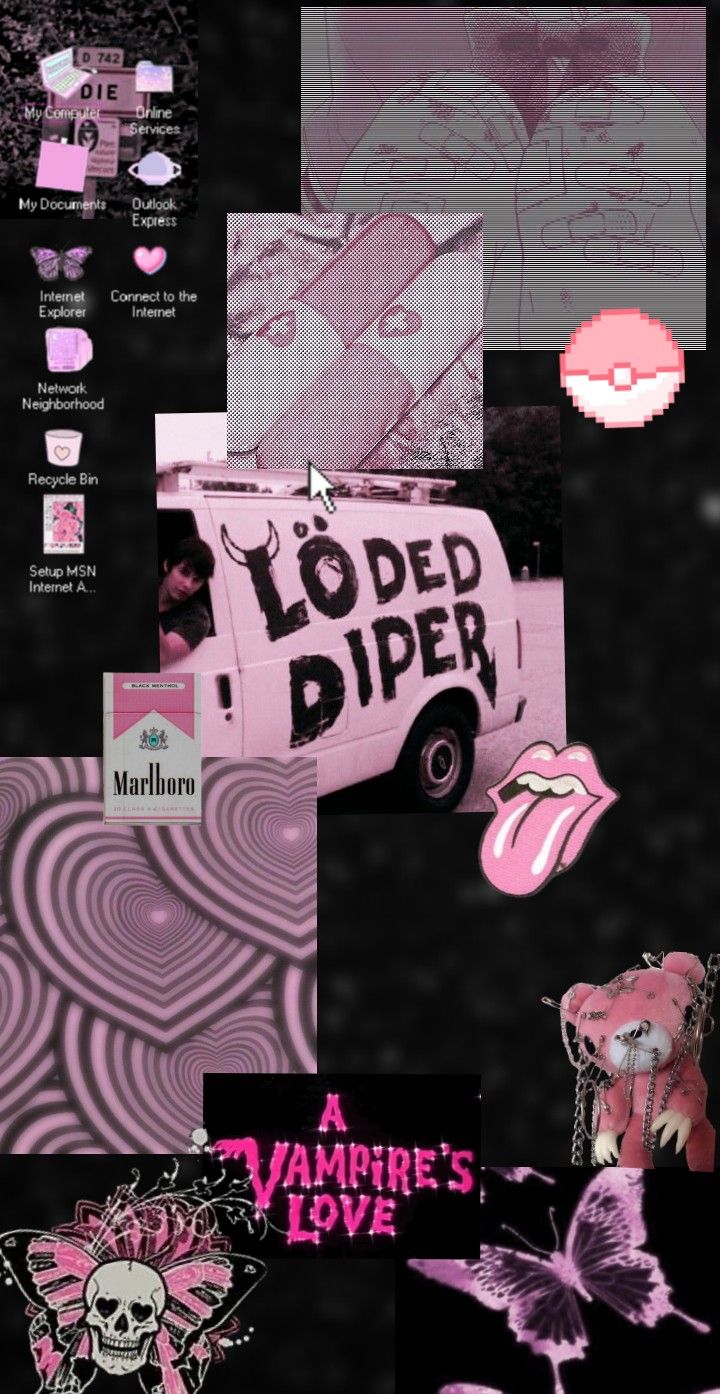 aesthetic pink goth wallpaper. Goth