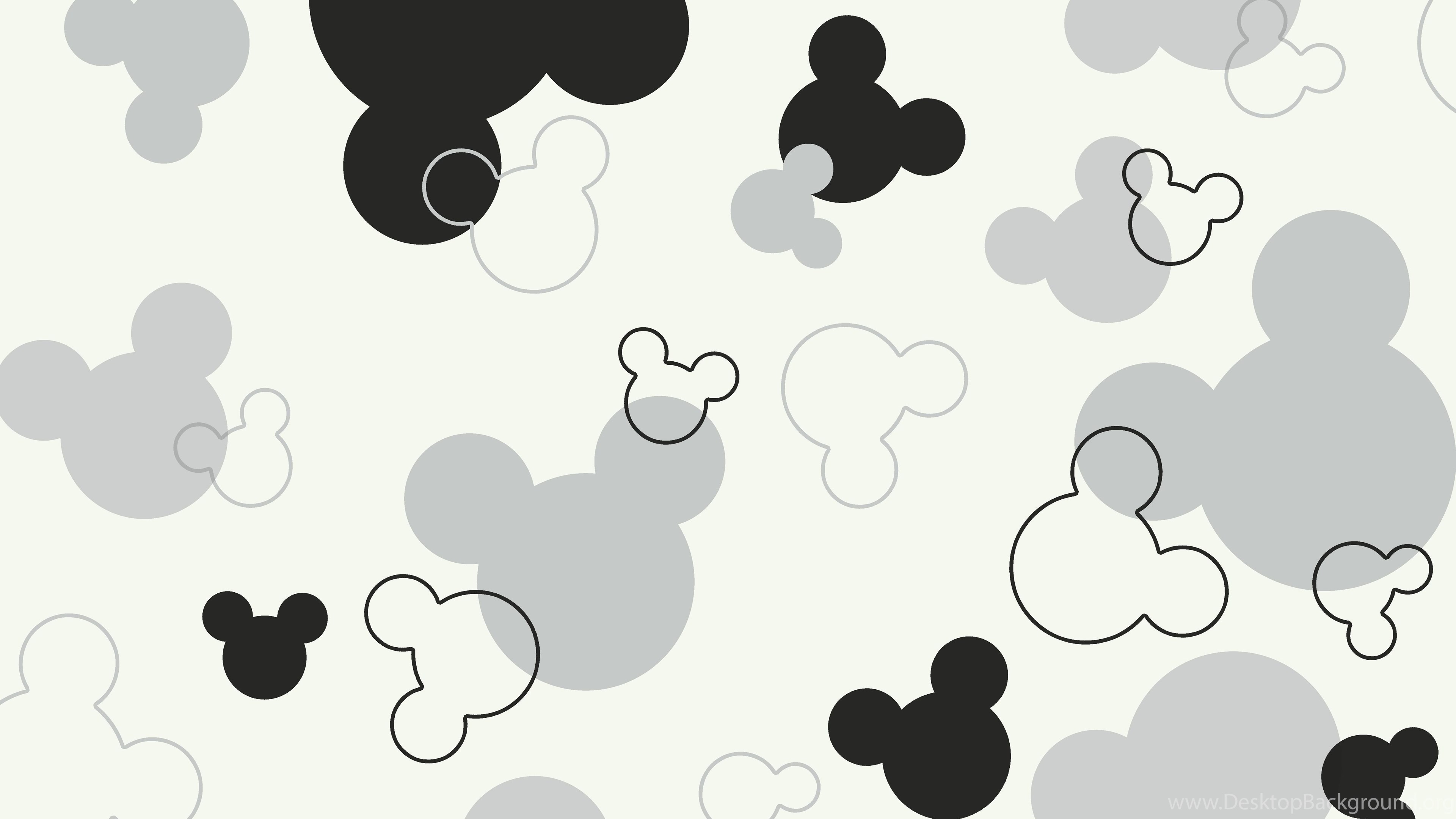 White Mickey Mouse Head Wallpaper