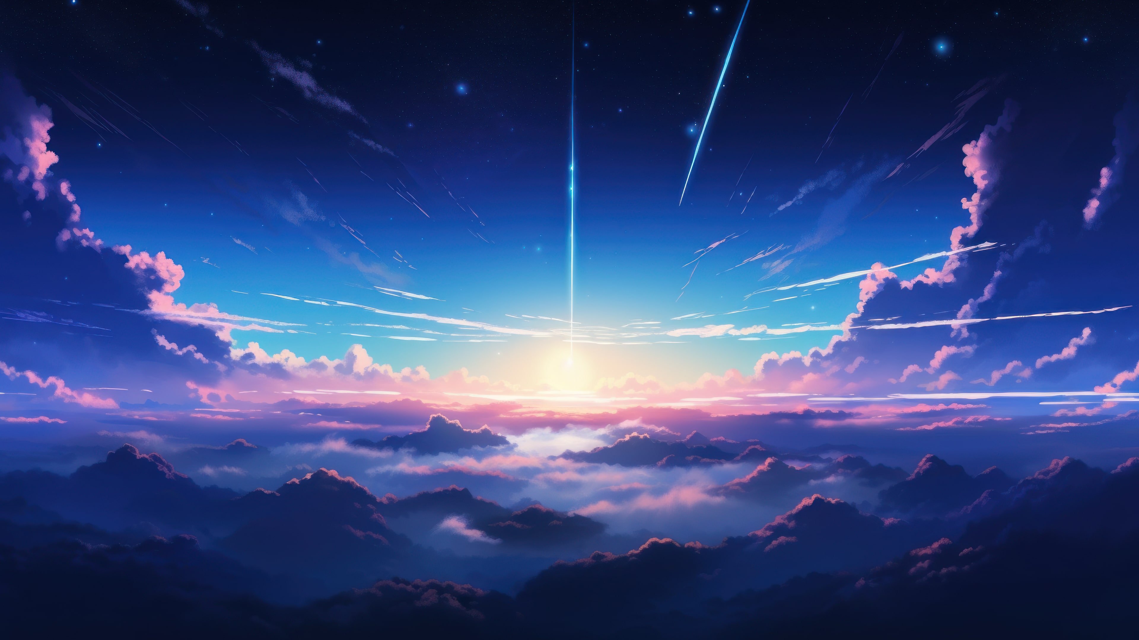 Anime Above Clouds Scenery