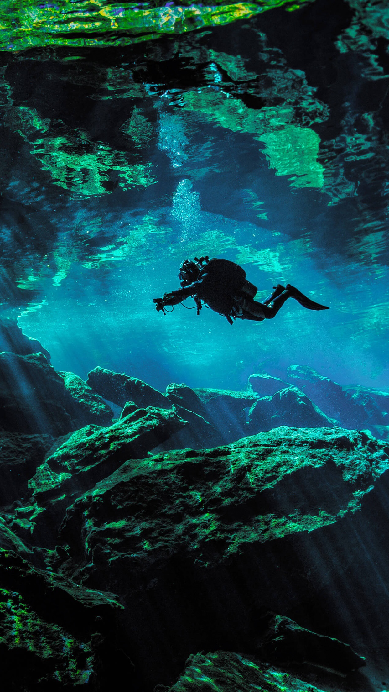 Scuba Diver Wallpaper 4K, Underwater