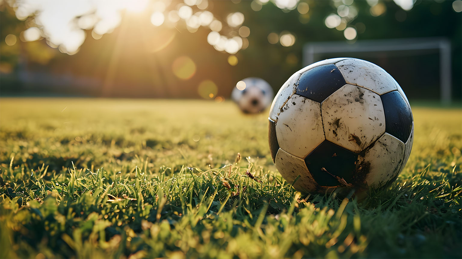 Football Soccer Ball & Grass Desktop
