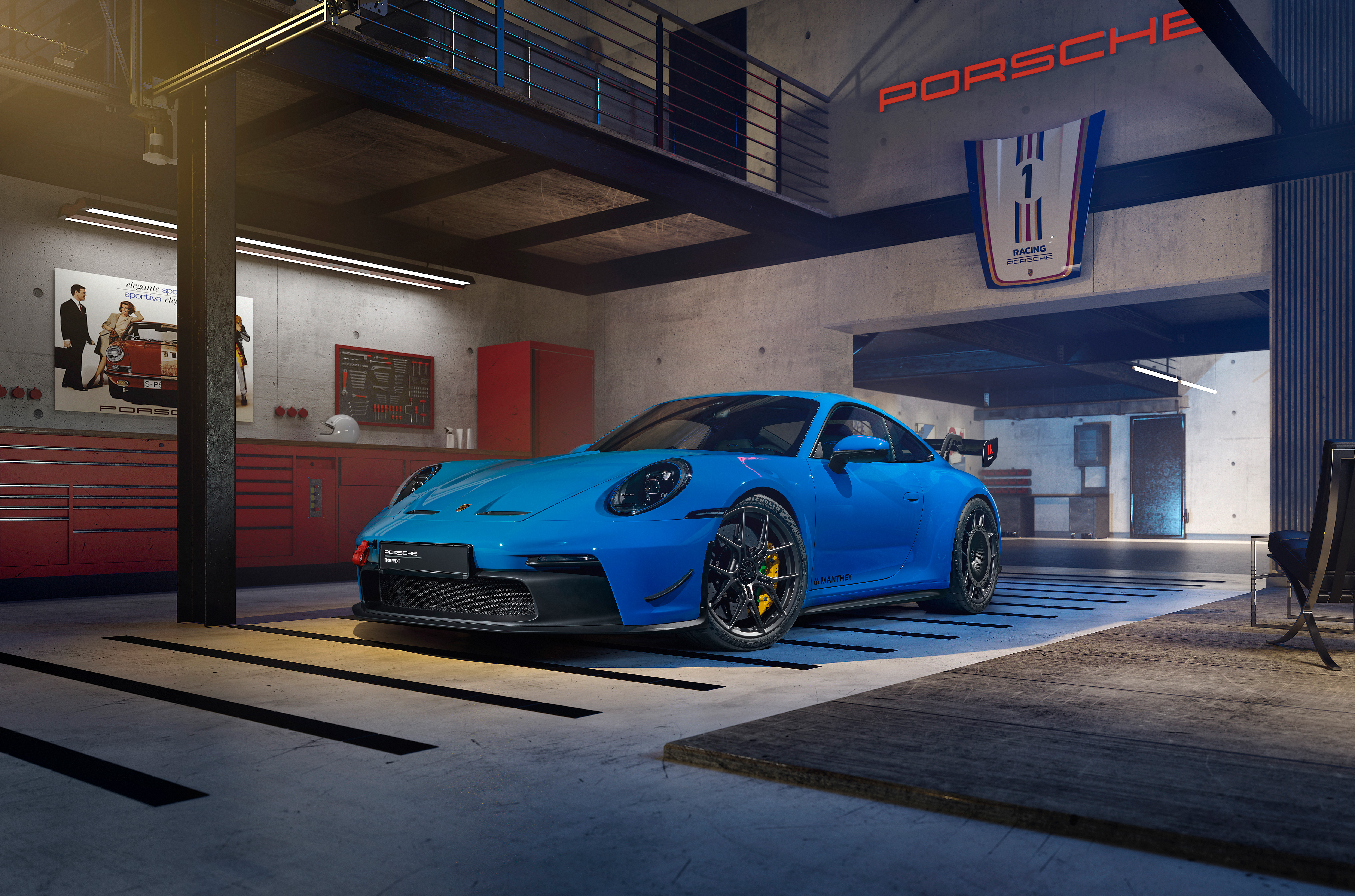Porsche 911 GT3 Wallpaper 4K, Manthey