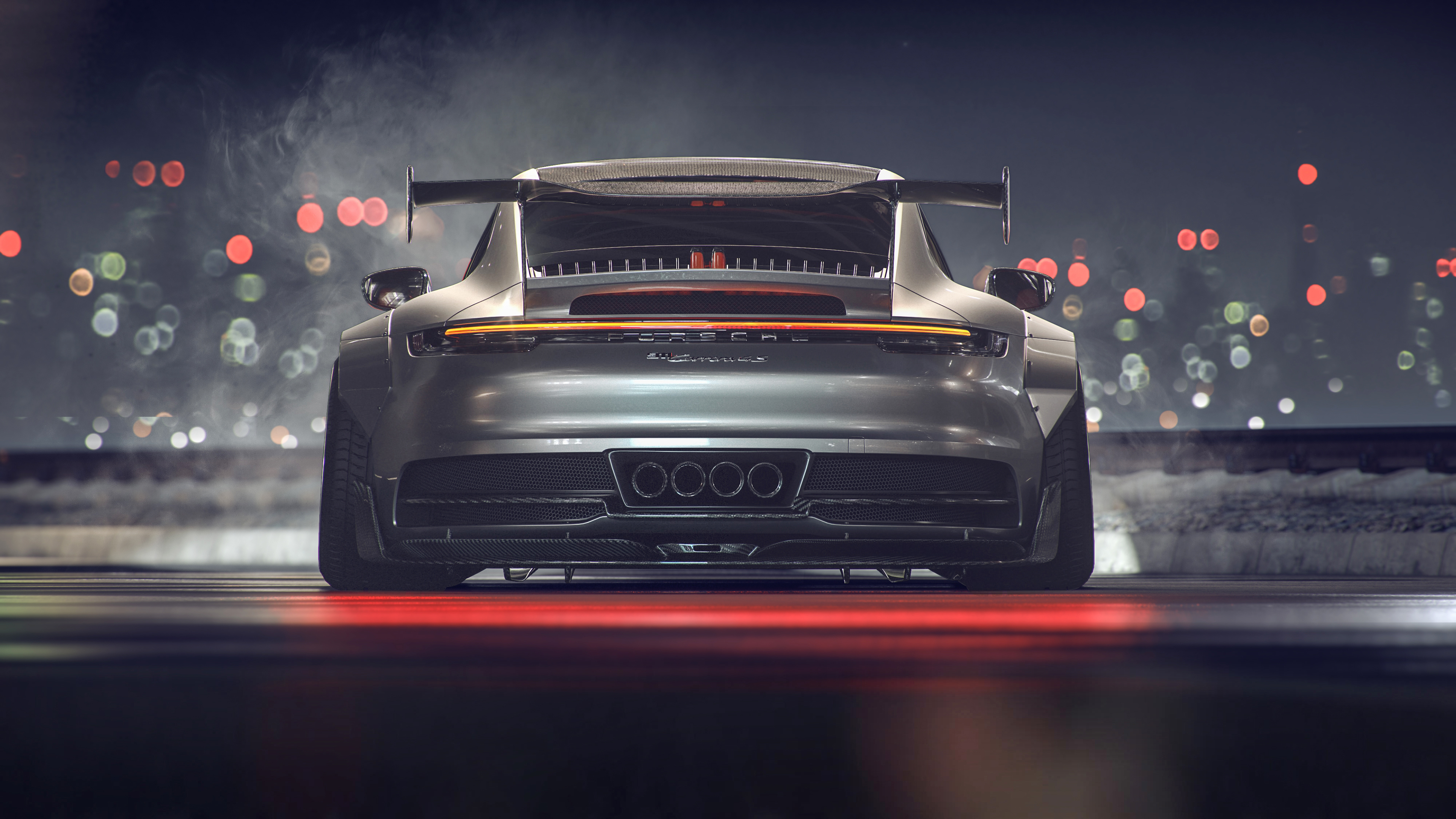 Porsche GT3 911 GT 4k Rear Wallpaper, HD