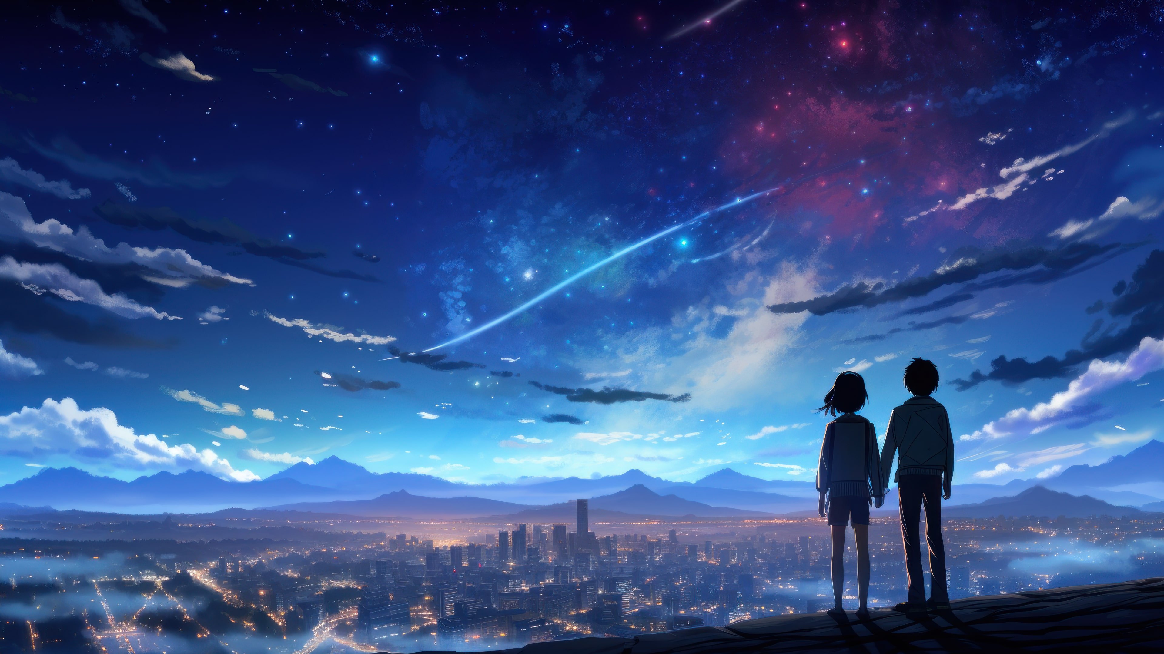 Anime Characters Starry Sky AI