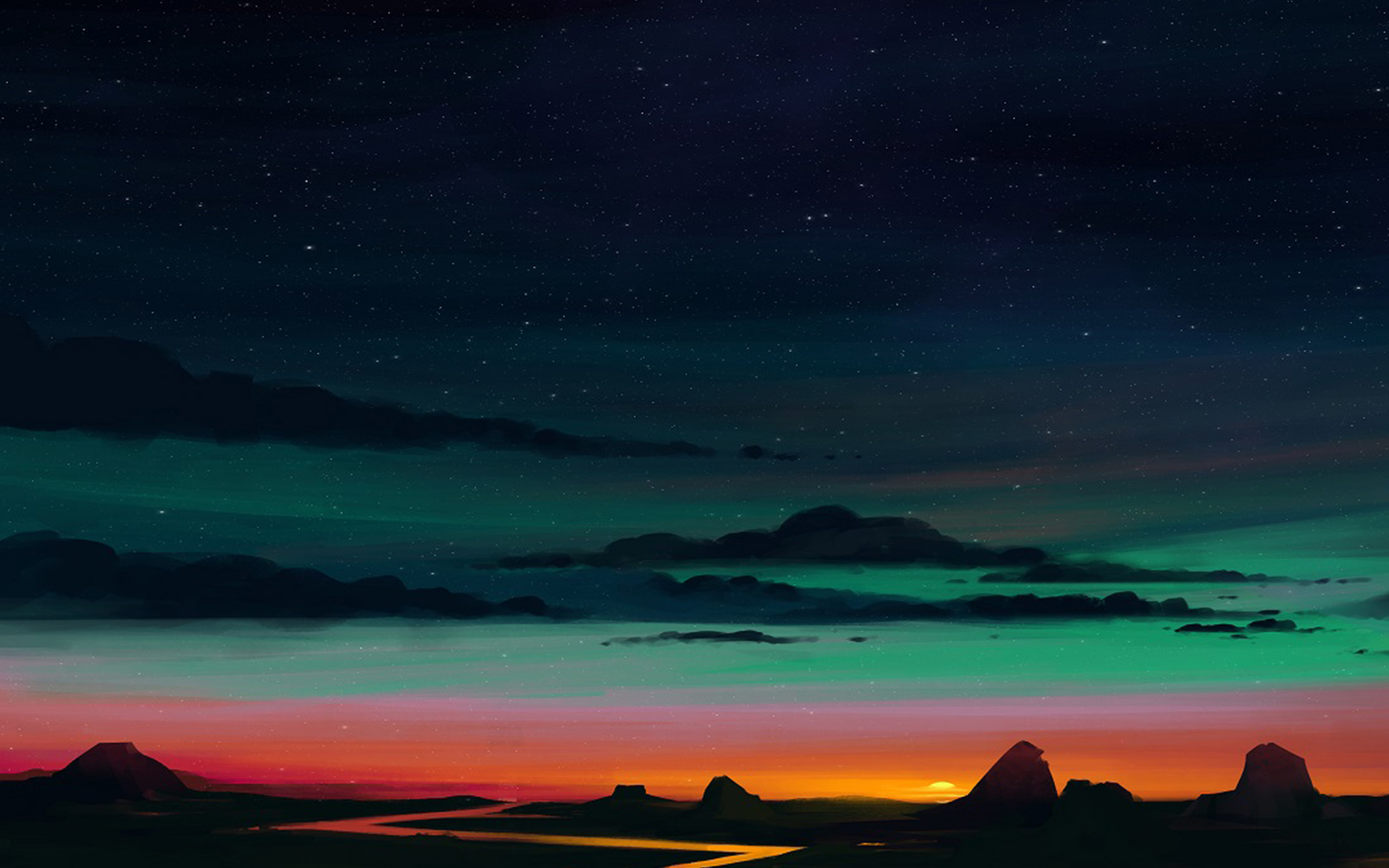 I Love Papers. art sunset sky dark