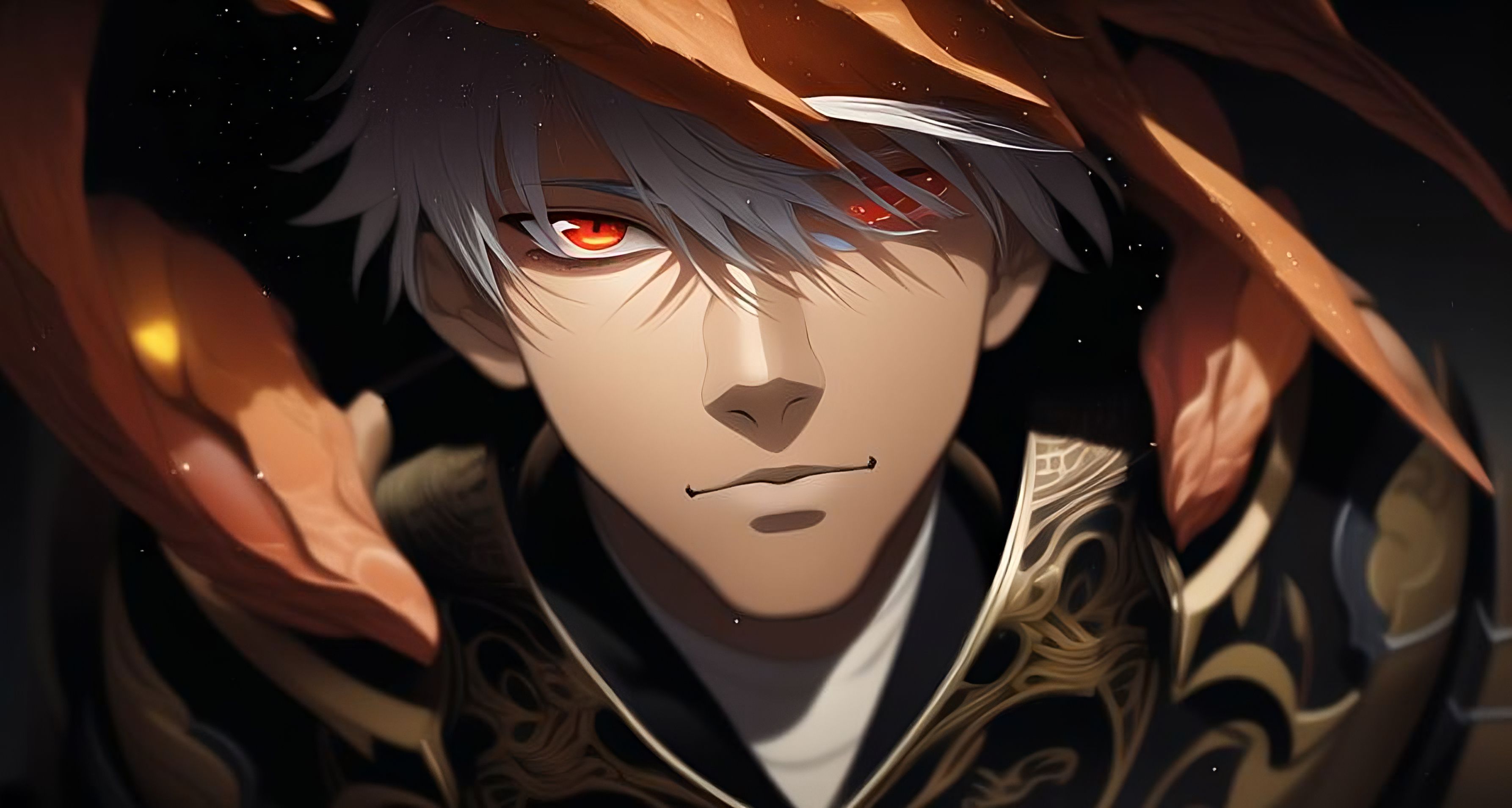 Anime Red Eyes 4K Wallpaper , eyes