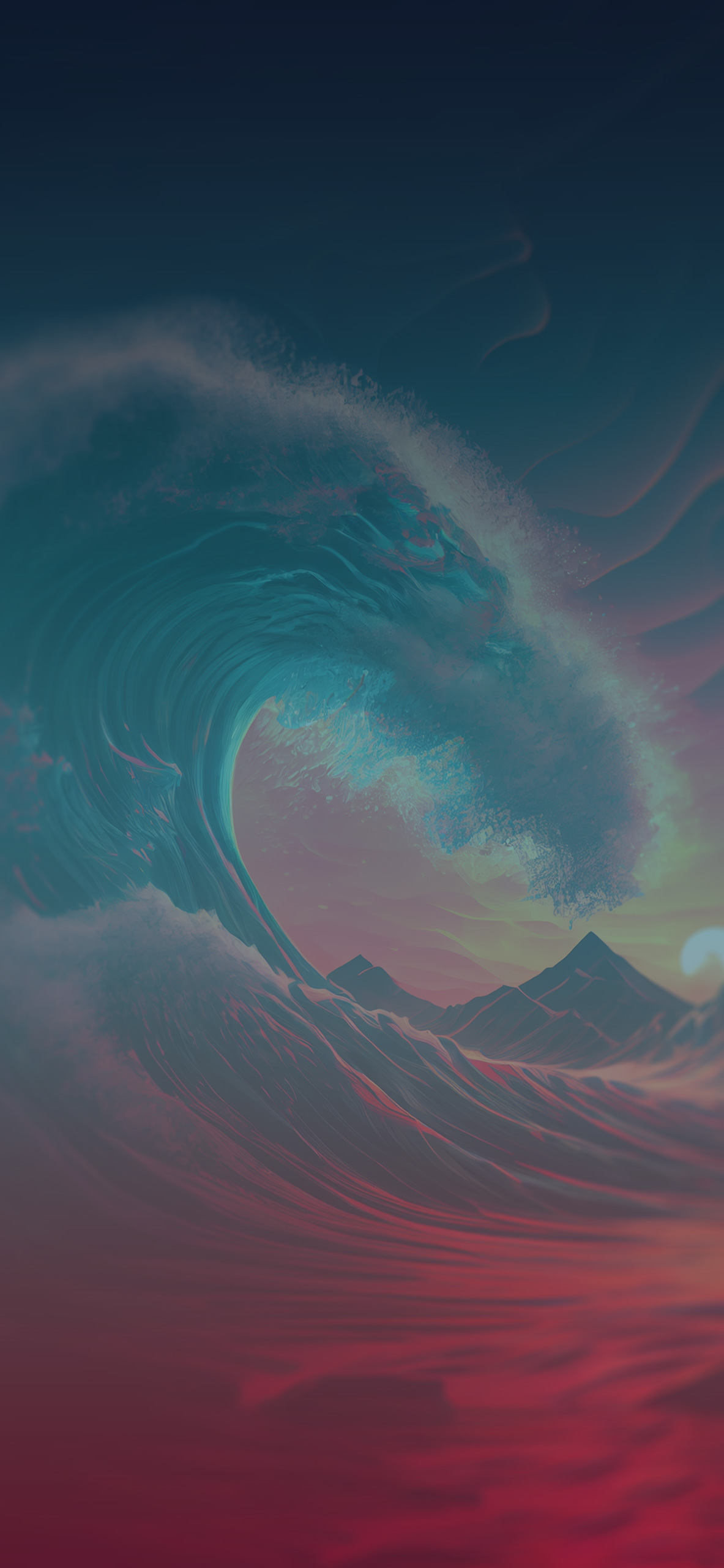Ocean Wave & Sunset Wallpaper