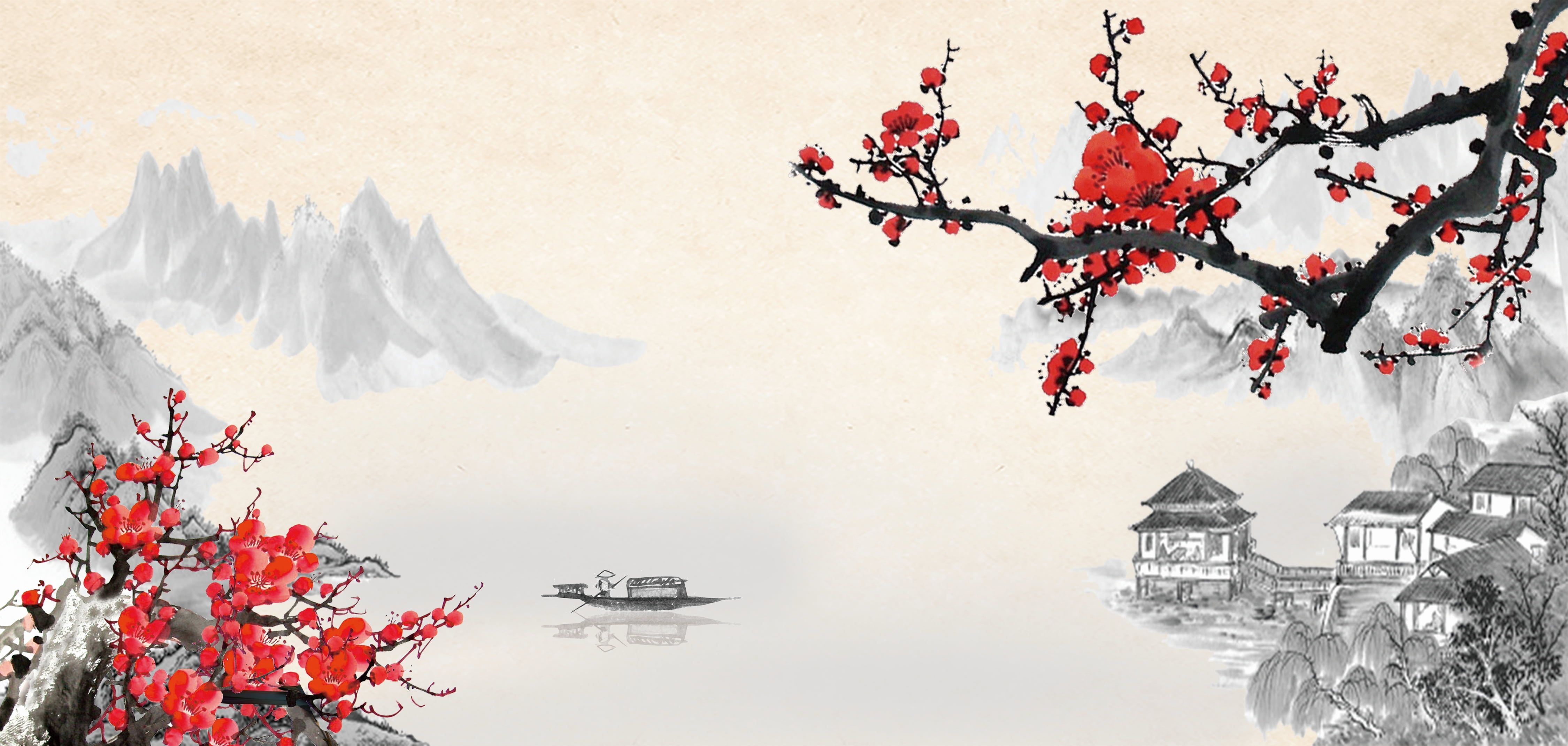 HD wallpaper: red background, Japan