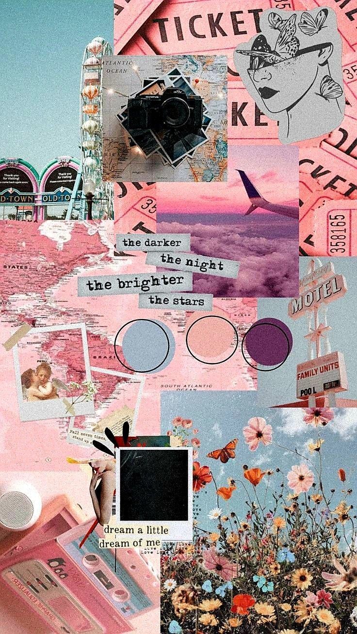 pink wallpaper iphone aesthetic collage