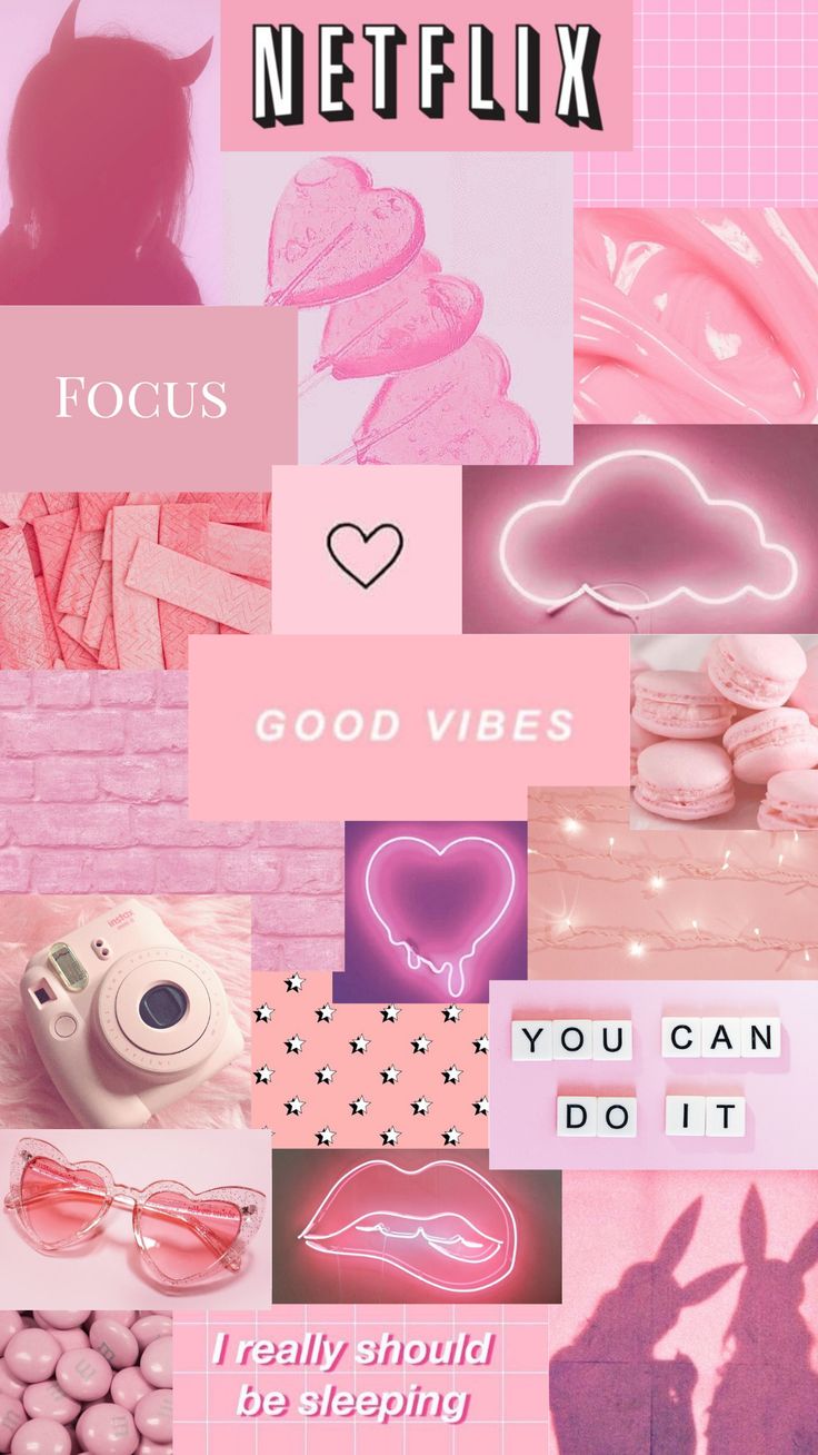 pink collage wallpaper. Pink wallpaper