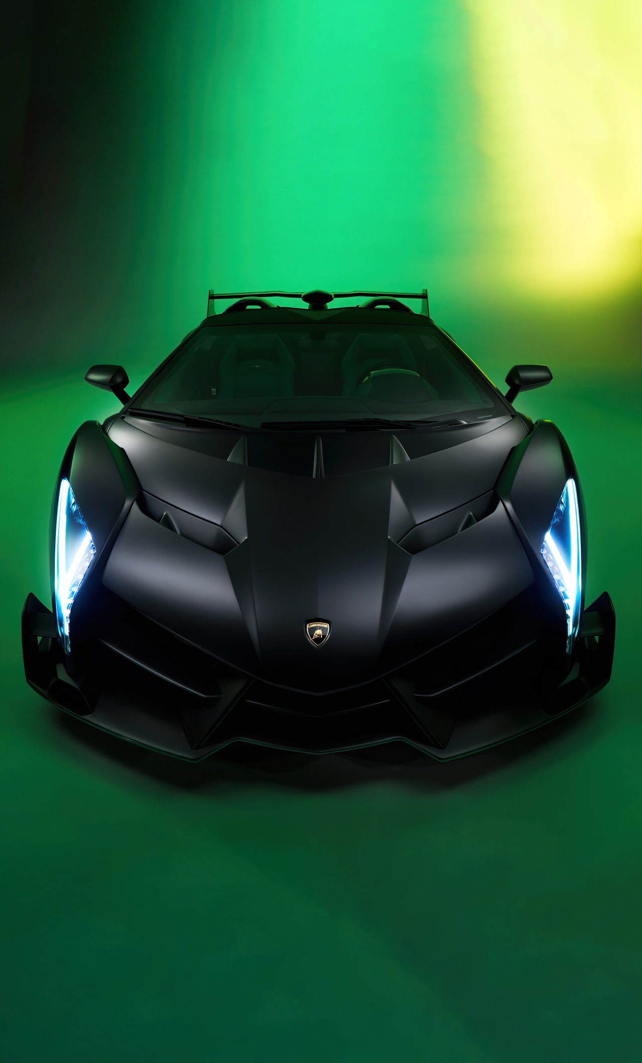 Black Lamborghini Veneno 5k