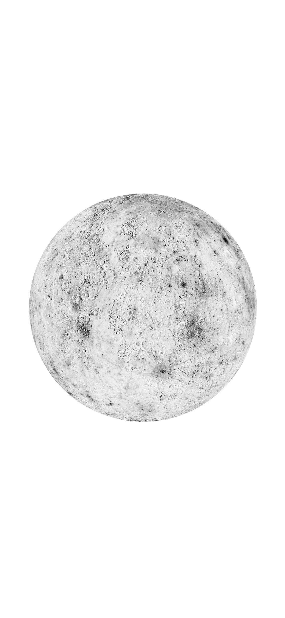 Moon White Minimal Art Space Planet