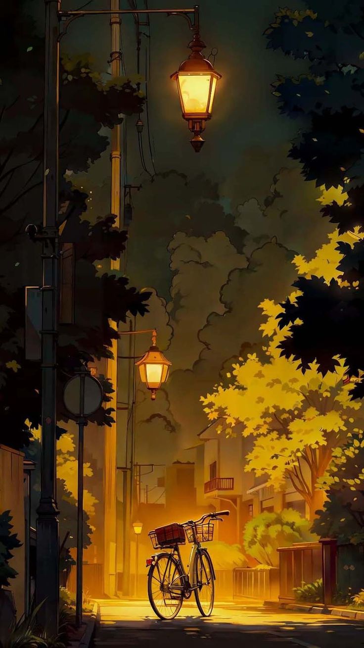 Retro Street Lights iPhone Wallpaper 4K